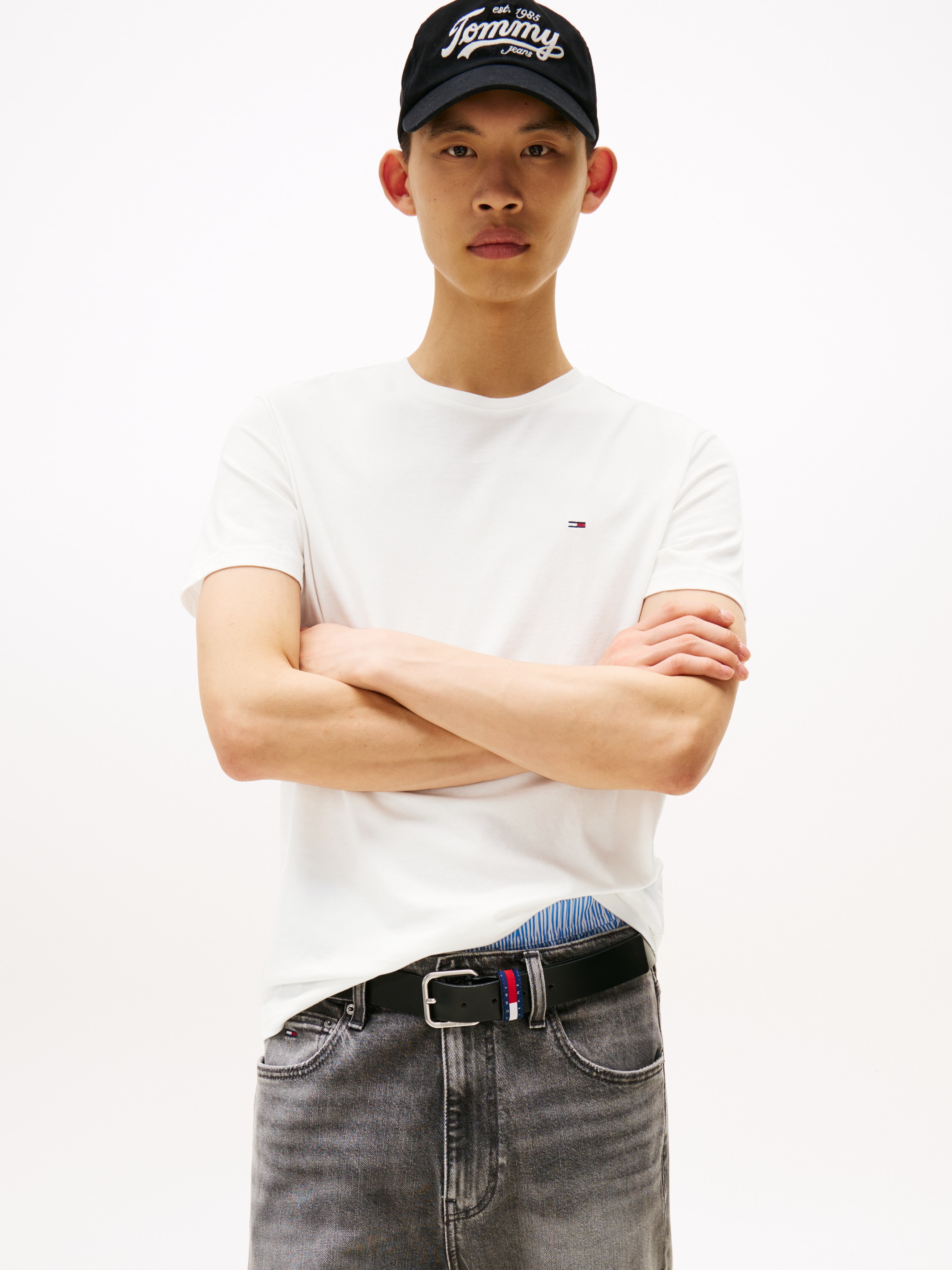 Tommy Jeans T-Shirt »TJM XSLIM 3 PACK TEE«, Mit Rundhalsausschnitt