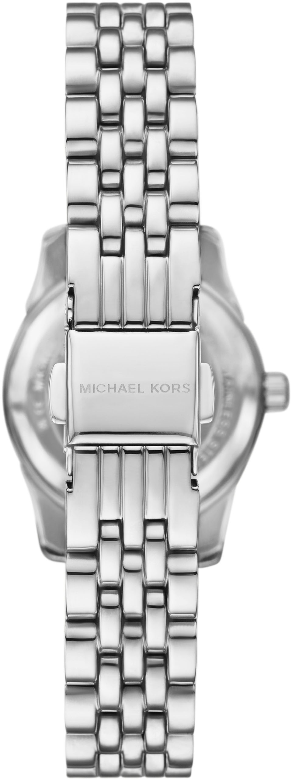 MICHAEL KORS Quarzuhr »PETITE LEXINGTON«, Armbanduhr, Damenuhr, Edelstahlarmband, analog, Glassteine