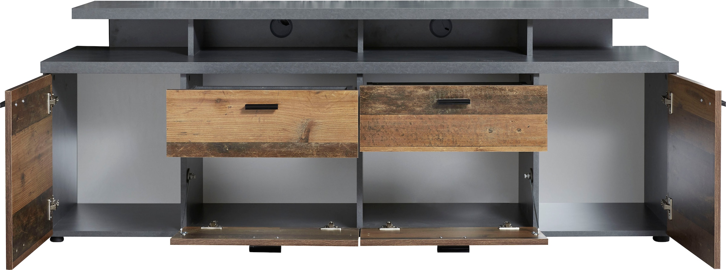 INOSIGN TV-Board »Messina«, (1 St.), Lowboard mit TV-Aufsatz - Für Fernseher bis zu 60 Zoll