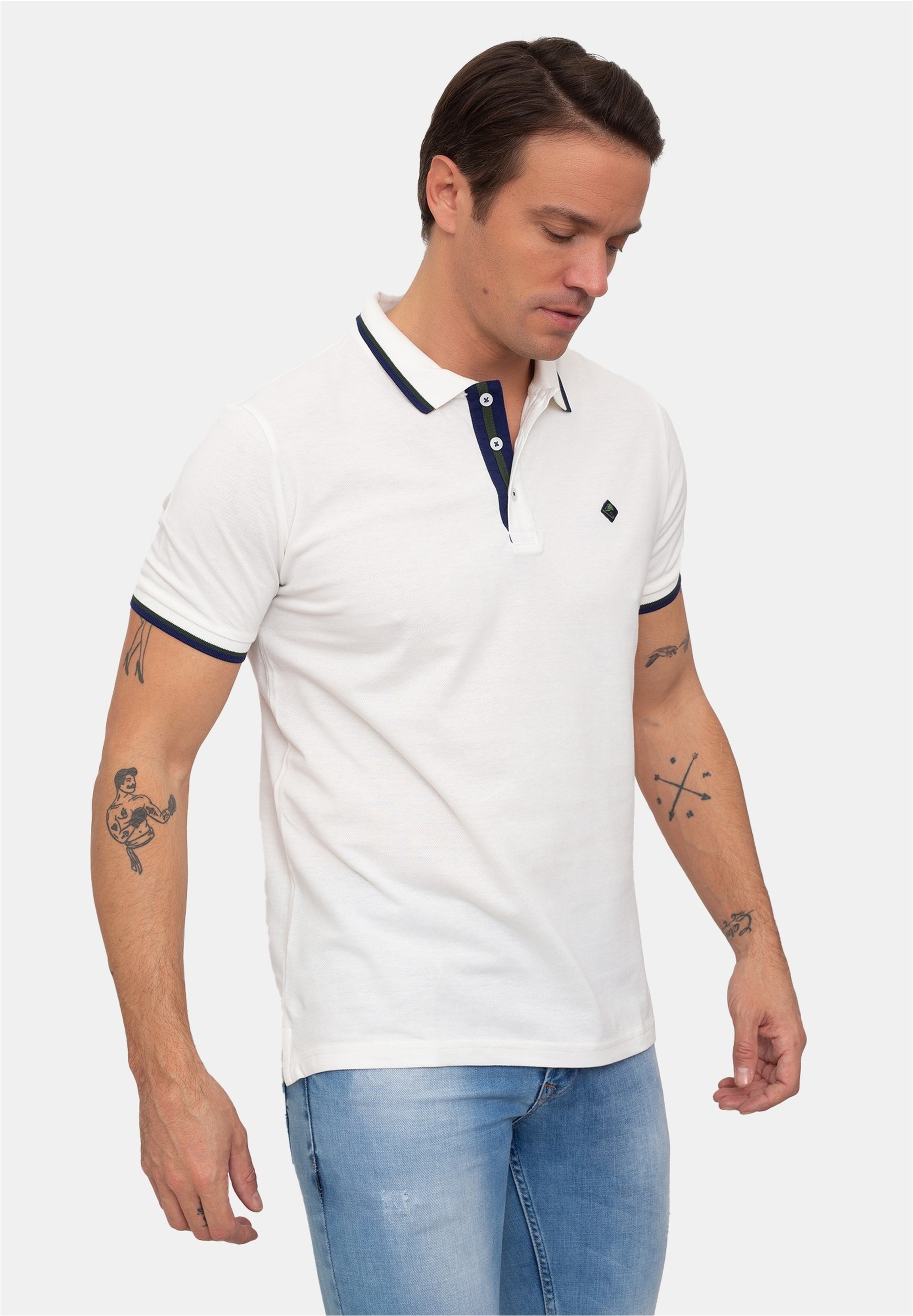 SIR RAYMOND TAILOR Poloshirt, mit klassischem Kragen und kurzer Knopfleiste