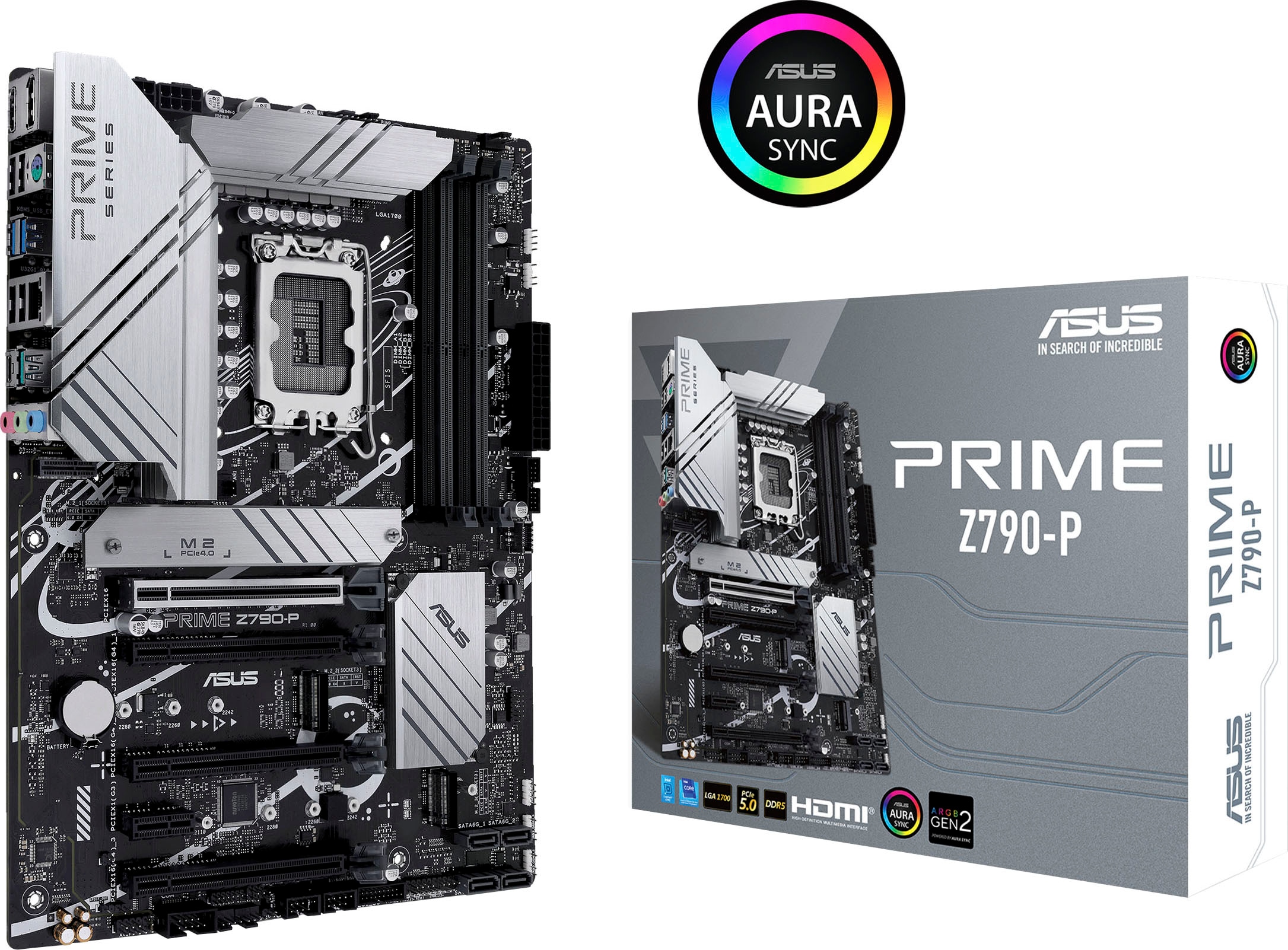 Asus Mainboard »PRIME Z790-P«, ATX, PCIe 5.0, DDR5 Speicher, 3x M.2, HDMI, DisplayPort