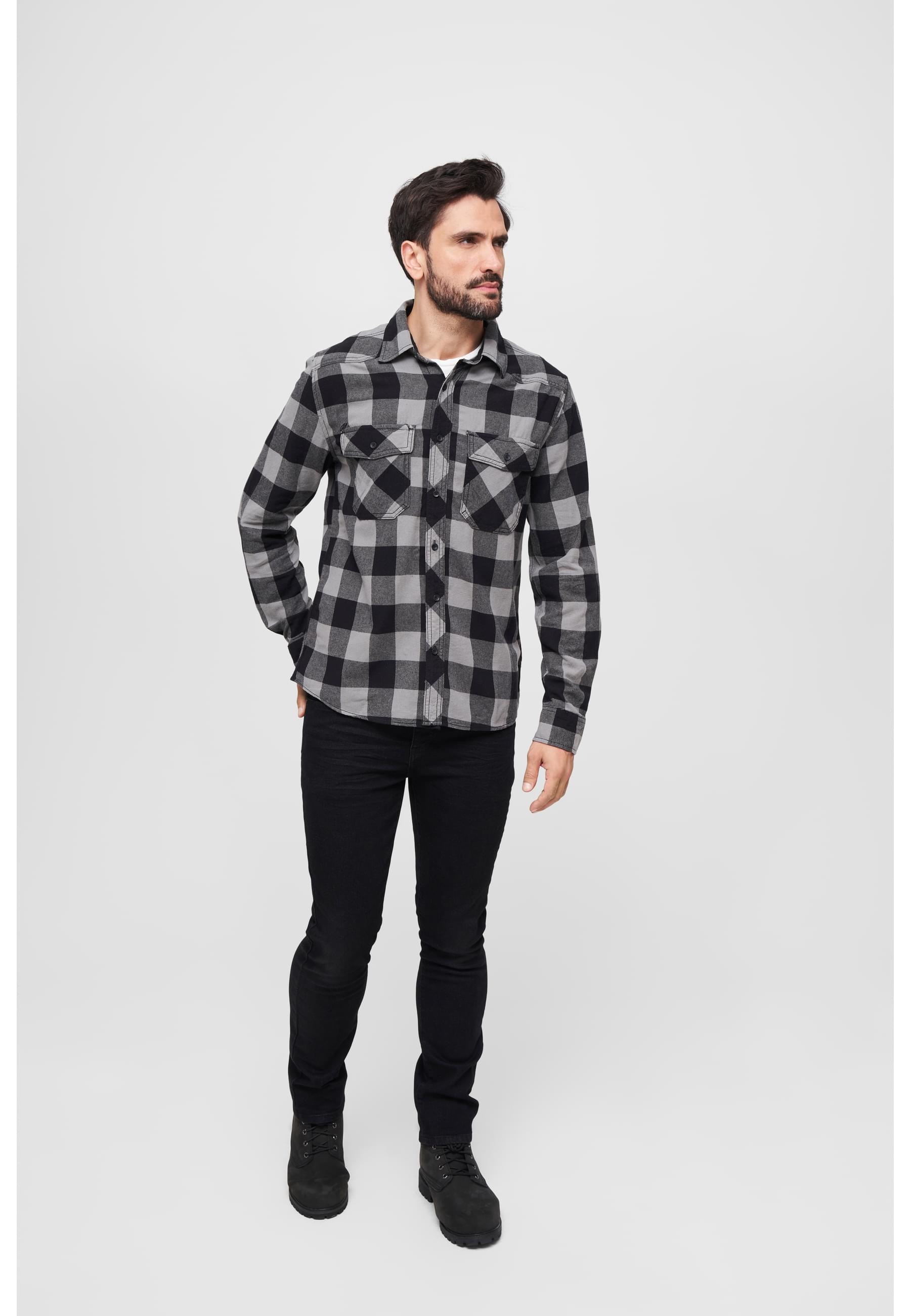 Brandit Langarmhemd »Brandit Herren Checked Shirt«, (1 tlg.)