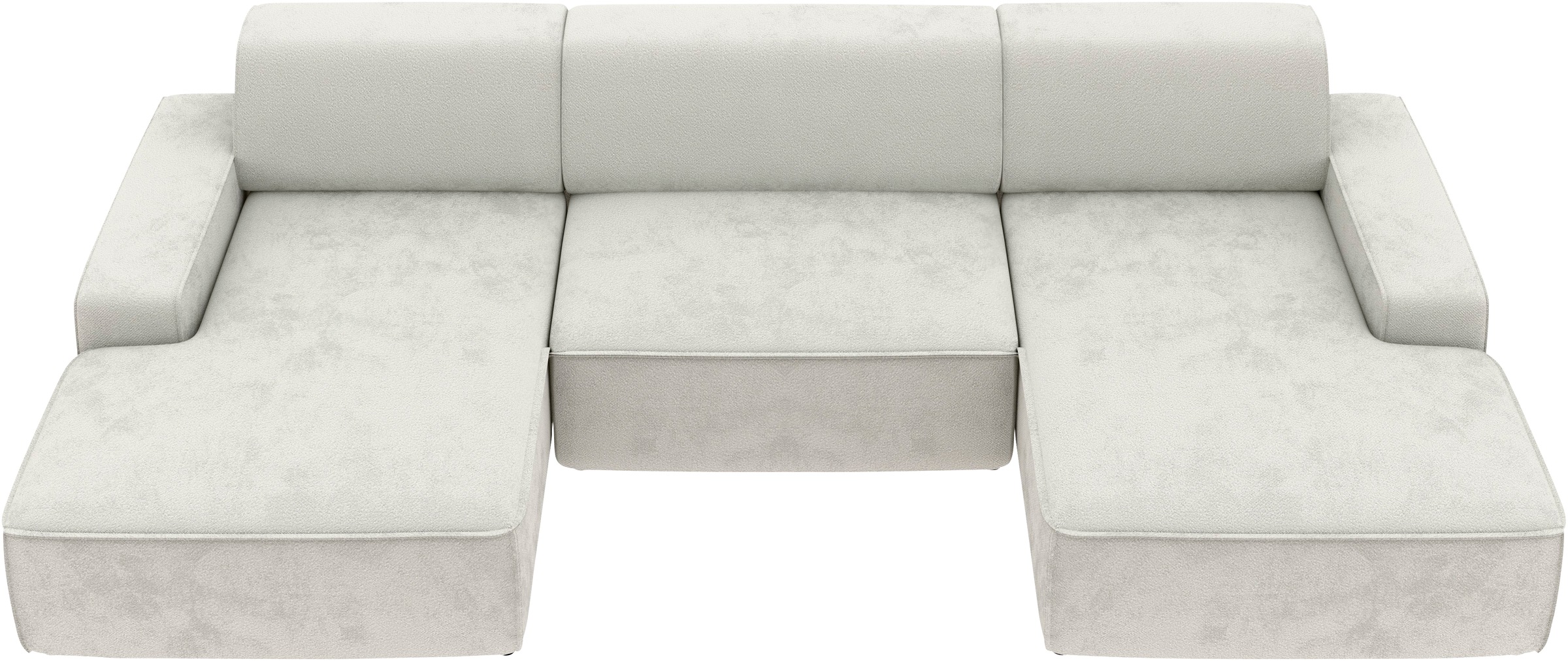 TRENDMANUFAKTUR Wohnlandschaft »Graz, wahlweise mit Sitzvorschub und Bettkasten, U-Form, Breite 329 cm«, in Cord-, haustierfreundlichem LEO Struktur- oder LUMOS-3D-Bezug