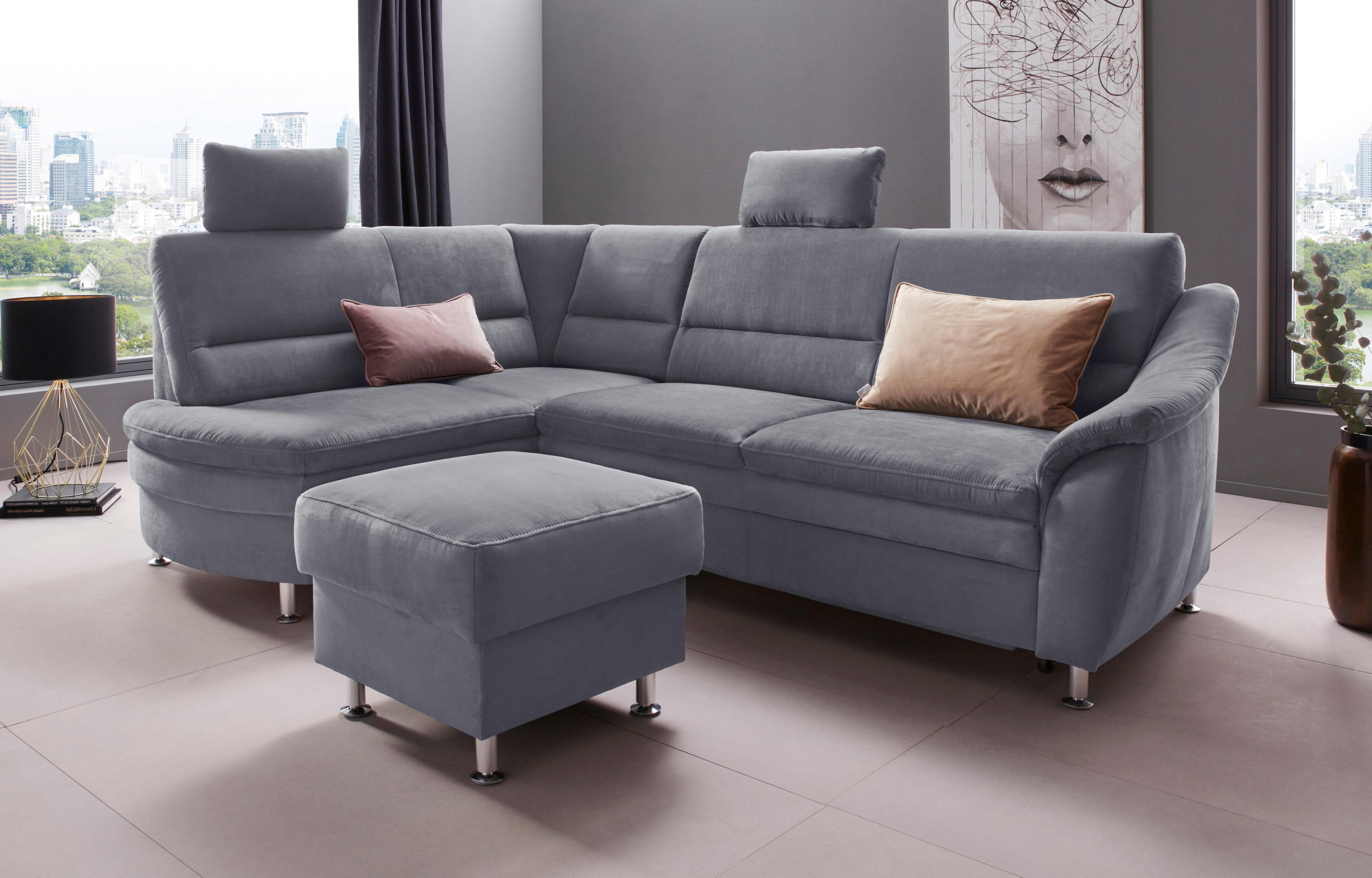 OTTO home Ecksofa "Cardoso L-Form" Federkern, wahlweise mit Bett, Schubkasten