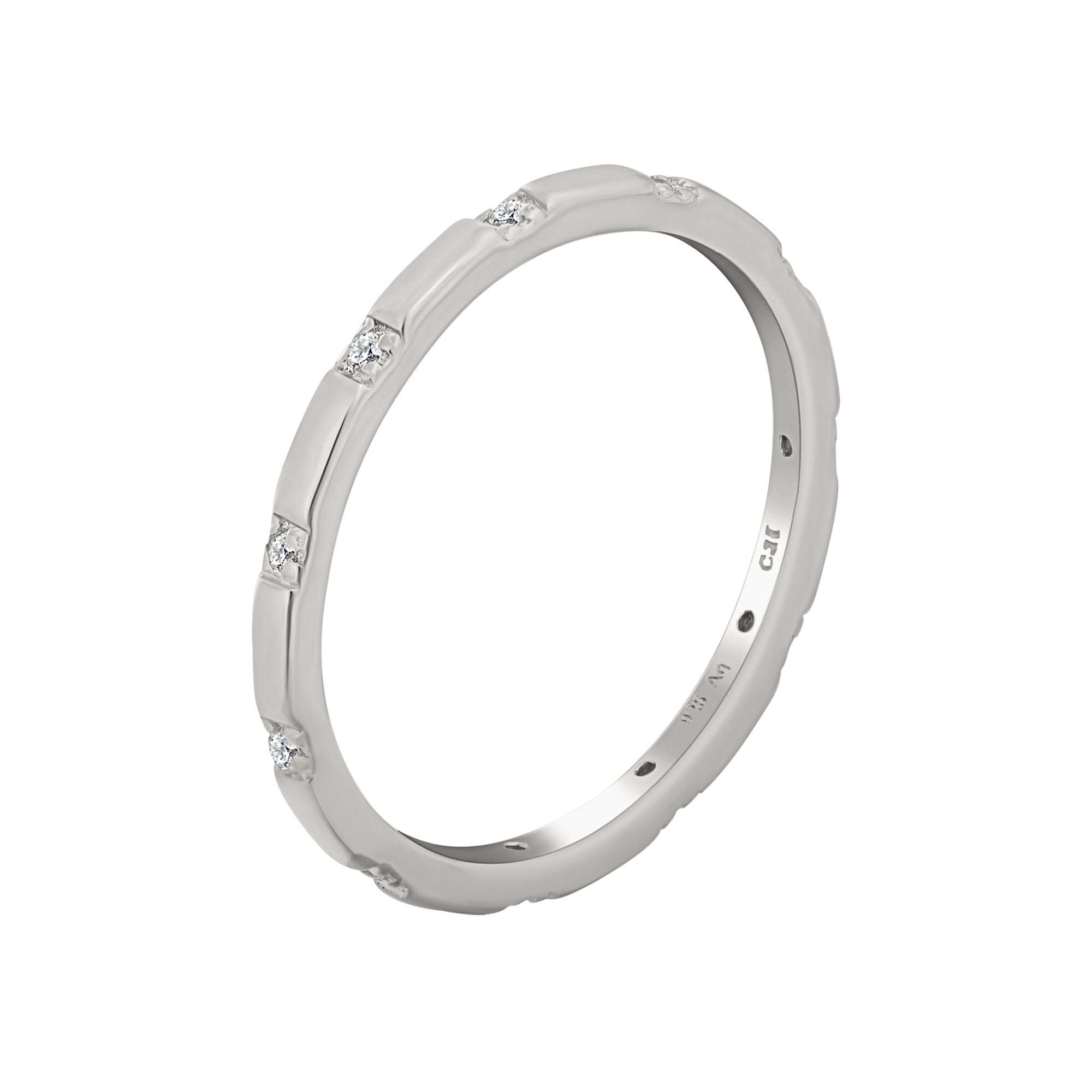 CAÏ Fingerring »925 Silber rhodiniert mit Zirkonia Stacking«