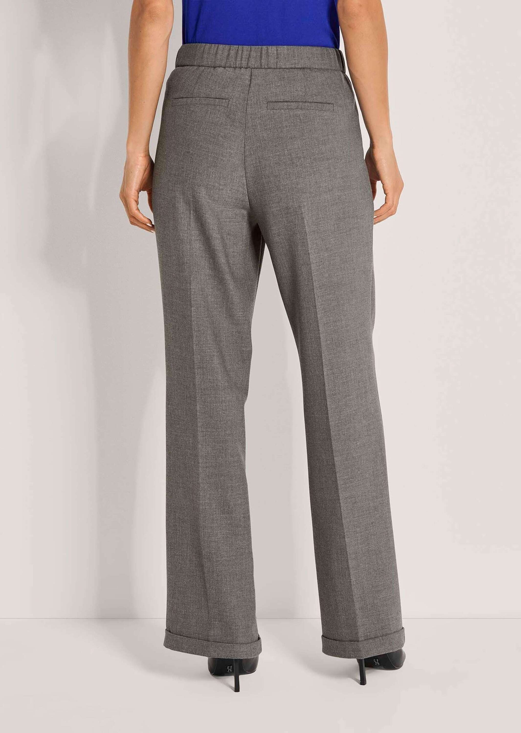 MADELEINE Bundfaltenhose »Hose Wide-Leg-Hose mit Zierriegel«