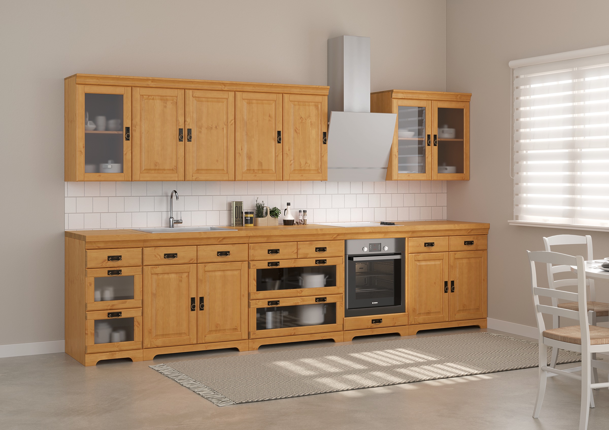 Home affaire Unterschrank "Rügen", Breite 40 cm, Kiefer massiv, Schubkästen günstig online kaufen