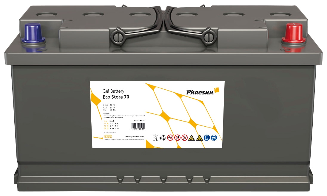 Phaesun Solarakkus "Eco Store 140", 12 V, 140 Ah (C100), 125 Ah (C20), 12 VDC