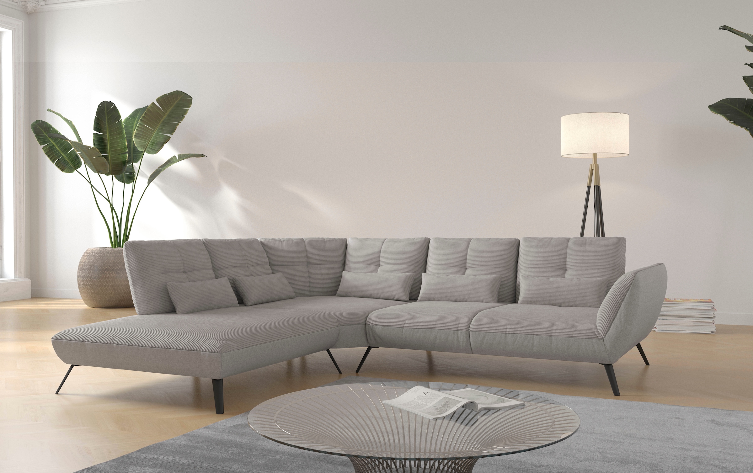 OTTO home Ecksofa "Mikado L-Form" inkl. Sitztiefenverstellung und Armteilve günstig online kaufen