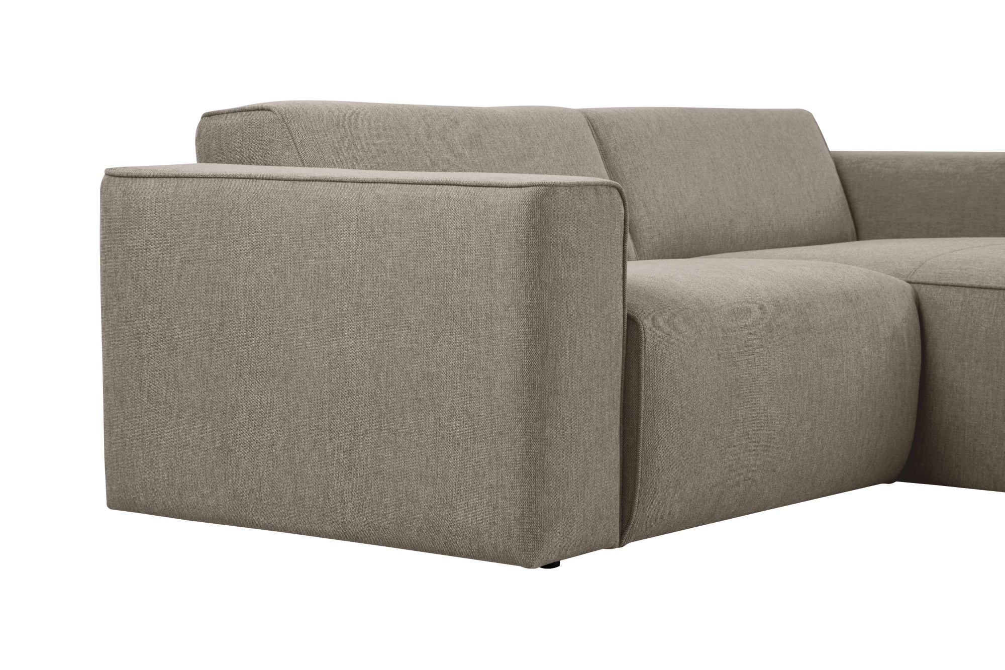 andas Ecksofa »Noord«, mit Kedernaht, Breite 234 cm, Cord, Struktur, Webstoff