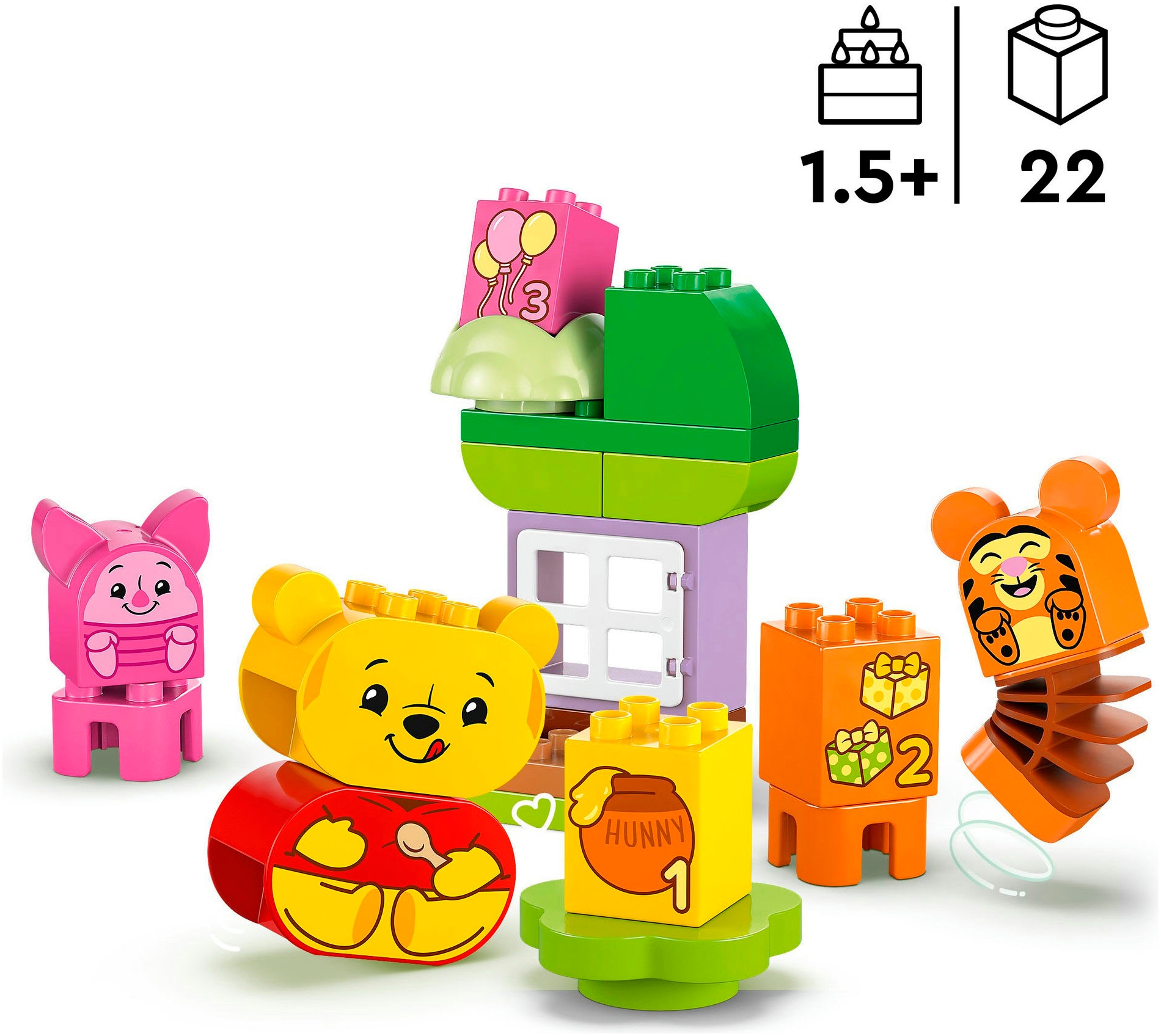 LEGO® Konstruktionsspielsteine »Winnie Puuhs Geburtstagsparty (10457), LEGO® DUPLO Disney ™«, (22 St.), Made in Europe