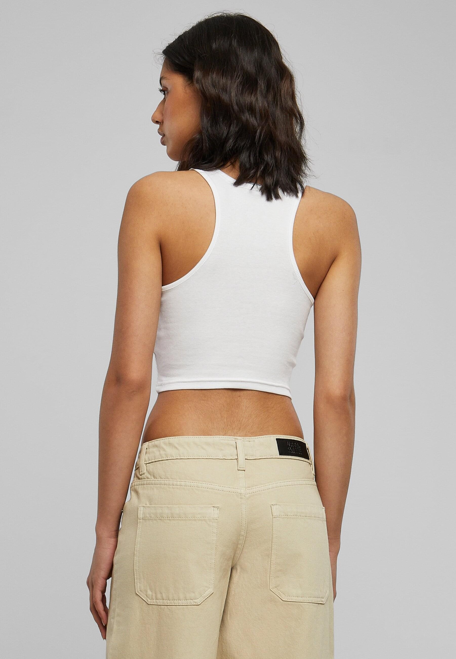 URBAN CLASSICS Muskelshirt »Urban Classics Damen Ladies Cropped Rib Top«, (1 tlg.)