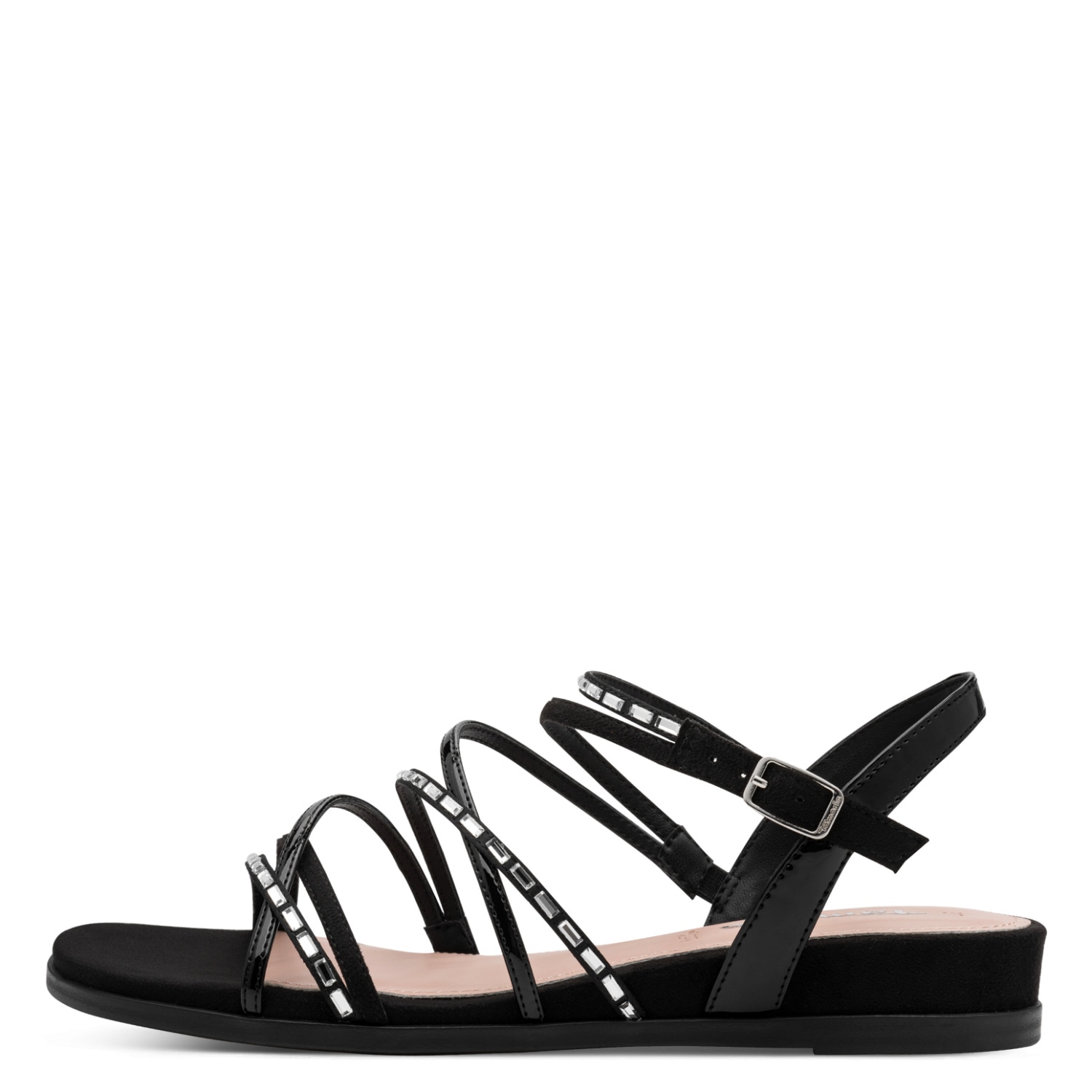Tamaris Keilsandalette  , Riemchensandale, Sommerschuh mit glitzernden Strasssteinchen