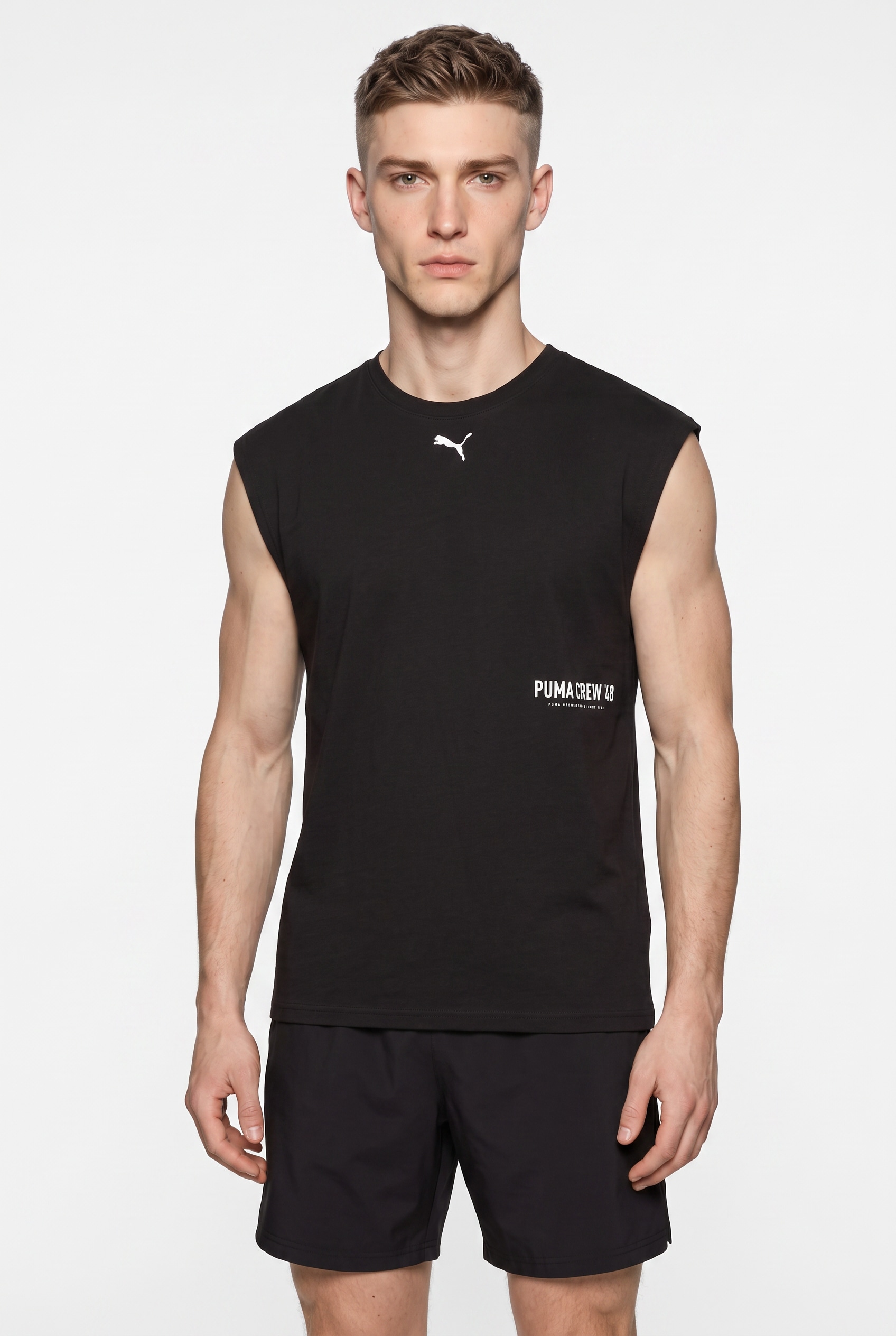PUMA Trainingsshirt "M GRAPHIC CUTOFF TANK" Regular Fit, atmungsaktiv, schnell trocknend, Rundhalsausschnitt