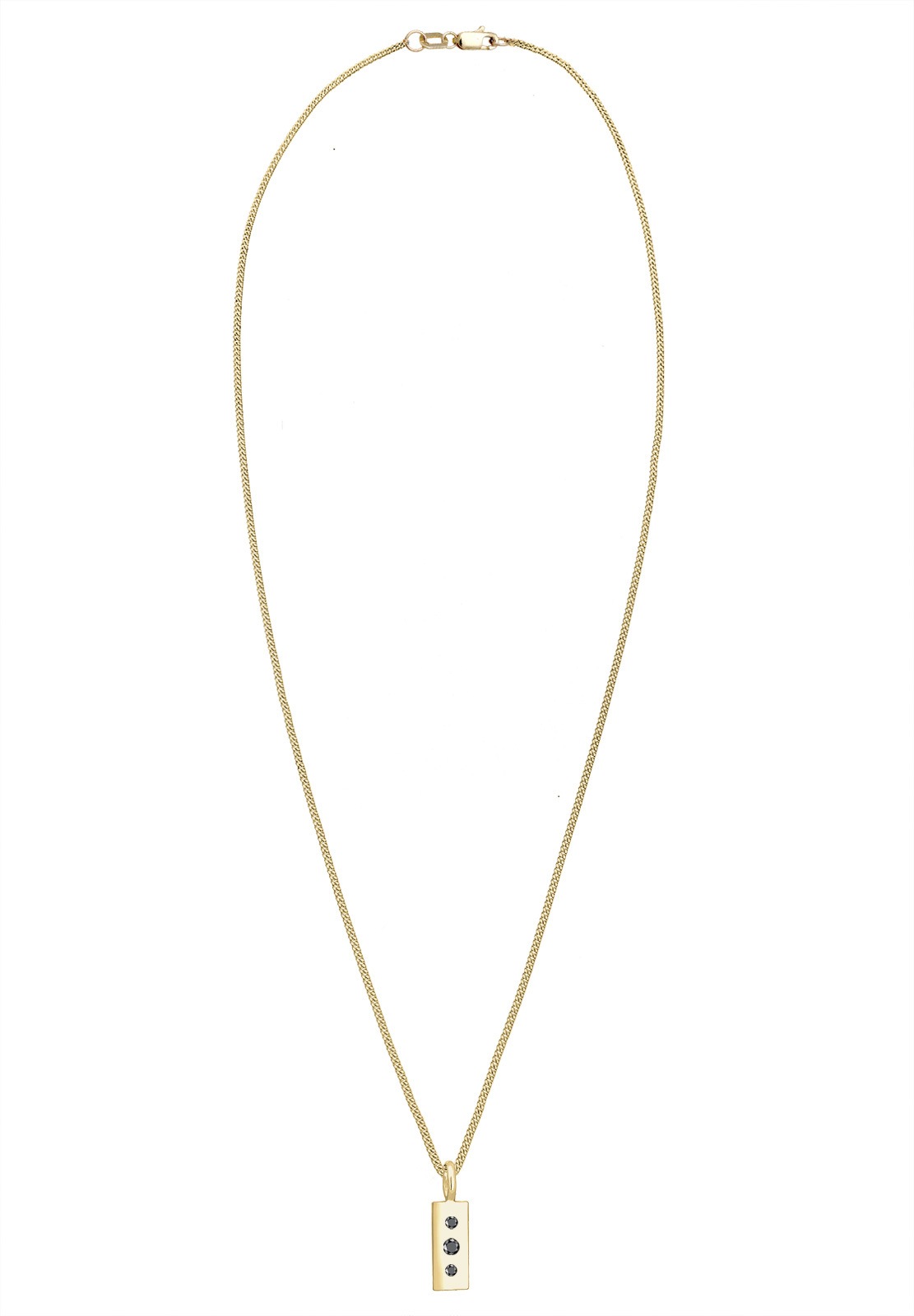 Elli DIAMONDS Collierkettchen »Schwarzer Diamant (0.06 ct.) Geo 375 Gelbgold« GE9733