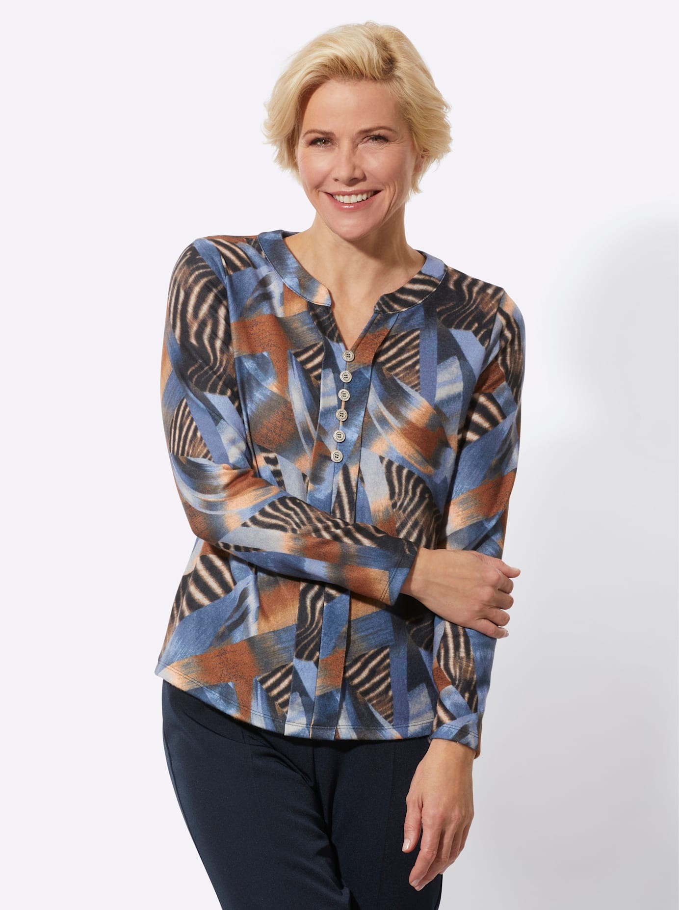 Classic Rundhalsshirt "Winter-Shirt", (1 tlg.) günstig online kaufen