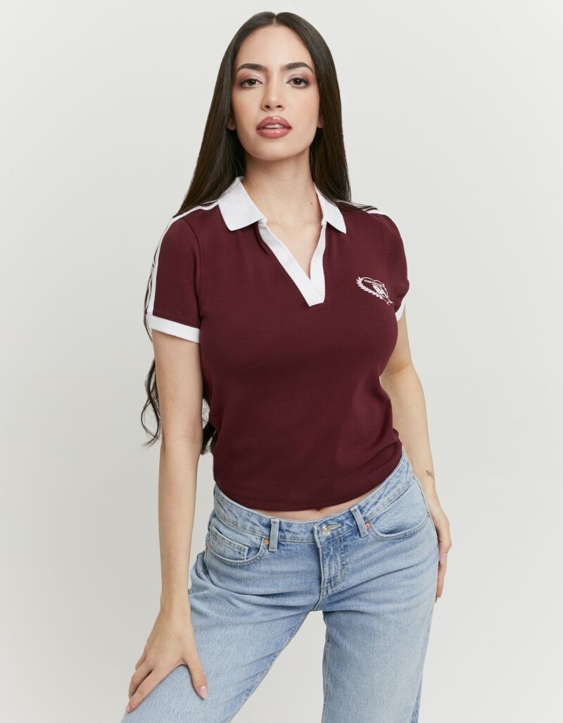 Tally Weijl Poloshirt "STSCOMITSKI" Baumwollmischung, Poloshirt, verkürzt g günstig online kaufen