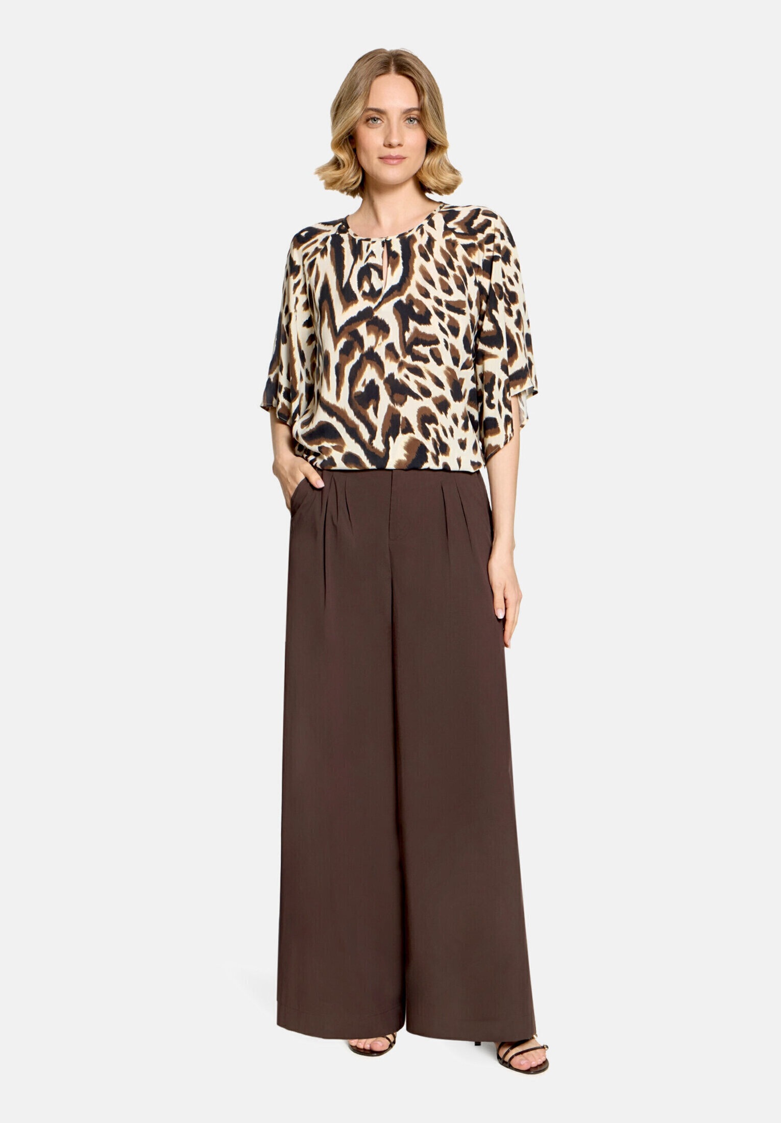 Cartoon Schlupfbluse "Damen mit Muster"
