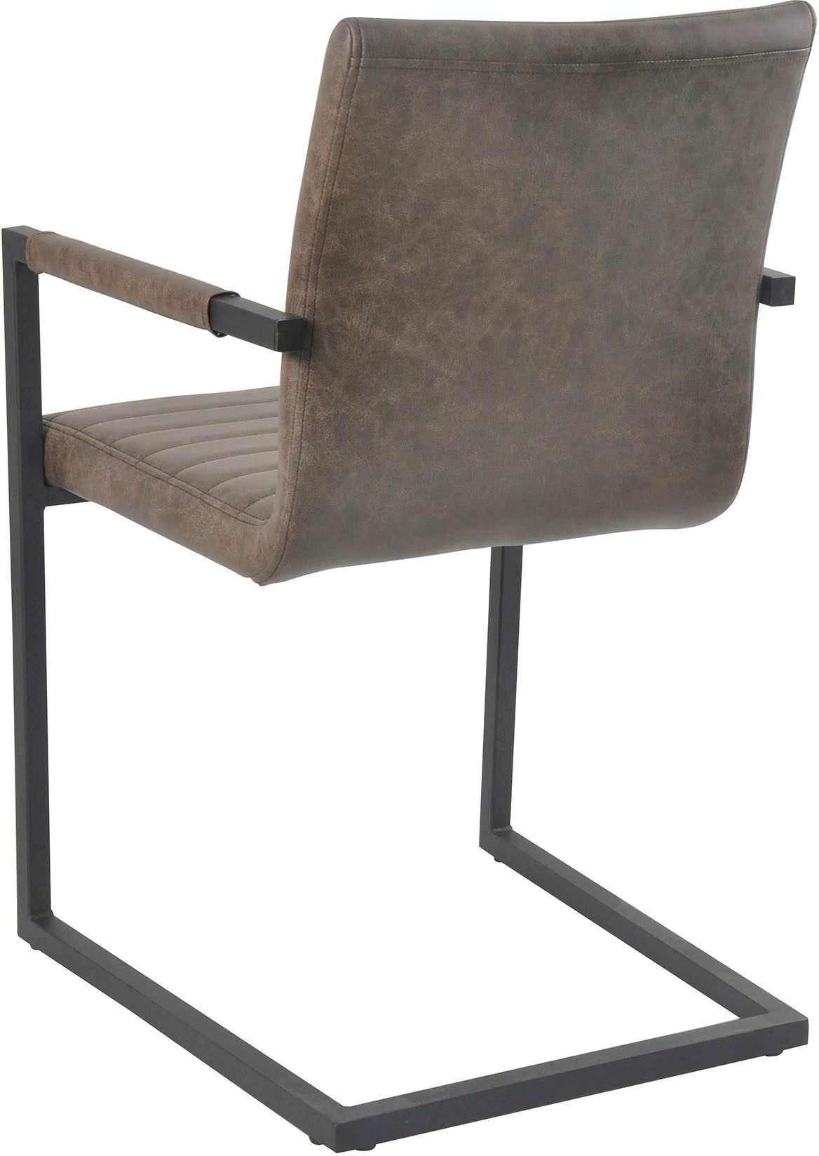 SalesFever Freischwinger, (Set), 2 St., mit Quersteppung auf Rücken- und Sitzbereich, Armlehnstuhl