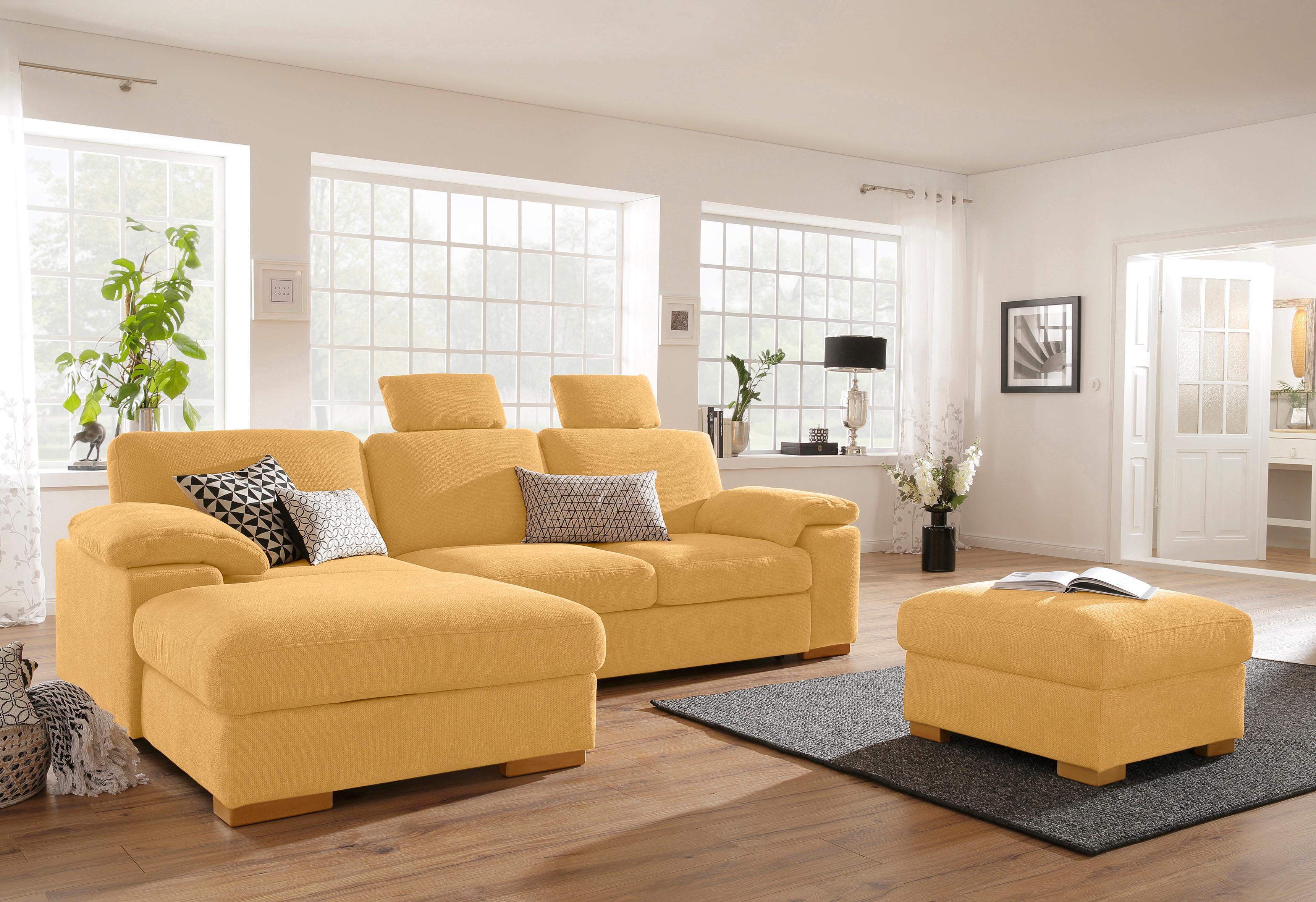 OTTO home Ecksofa "Ventura L-Form" wahlweise mit Schlaffunktion und Schlaffunktion/Bettkasten