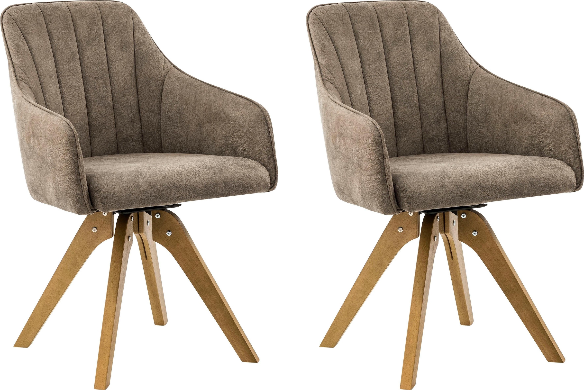 Home affaire Drehstuhl "Formentor" (Set) 2 Stk.mit Rückensteppung günstig online kaufen