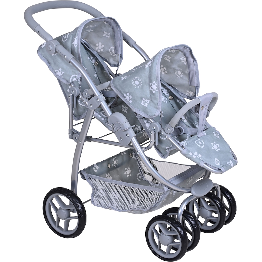 Knorrtoys® Puppen-Zwillingsbuggy »Milo - Royal Grey«