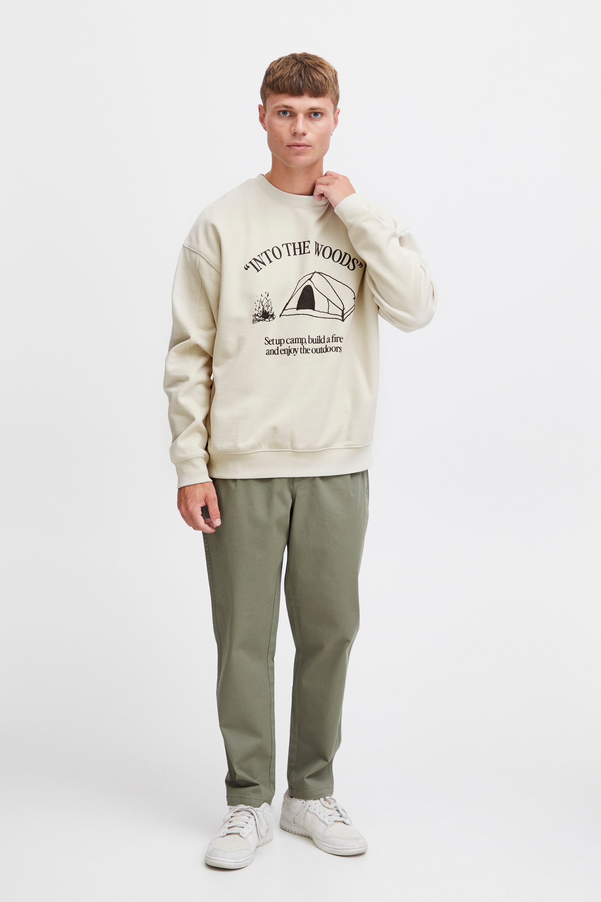 !solid Sweat à capuche long SOLID "Sweatshirt SDHamad", Homme, Taille XXL, beige (avoine) 2