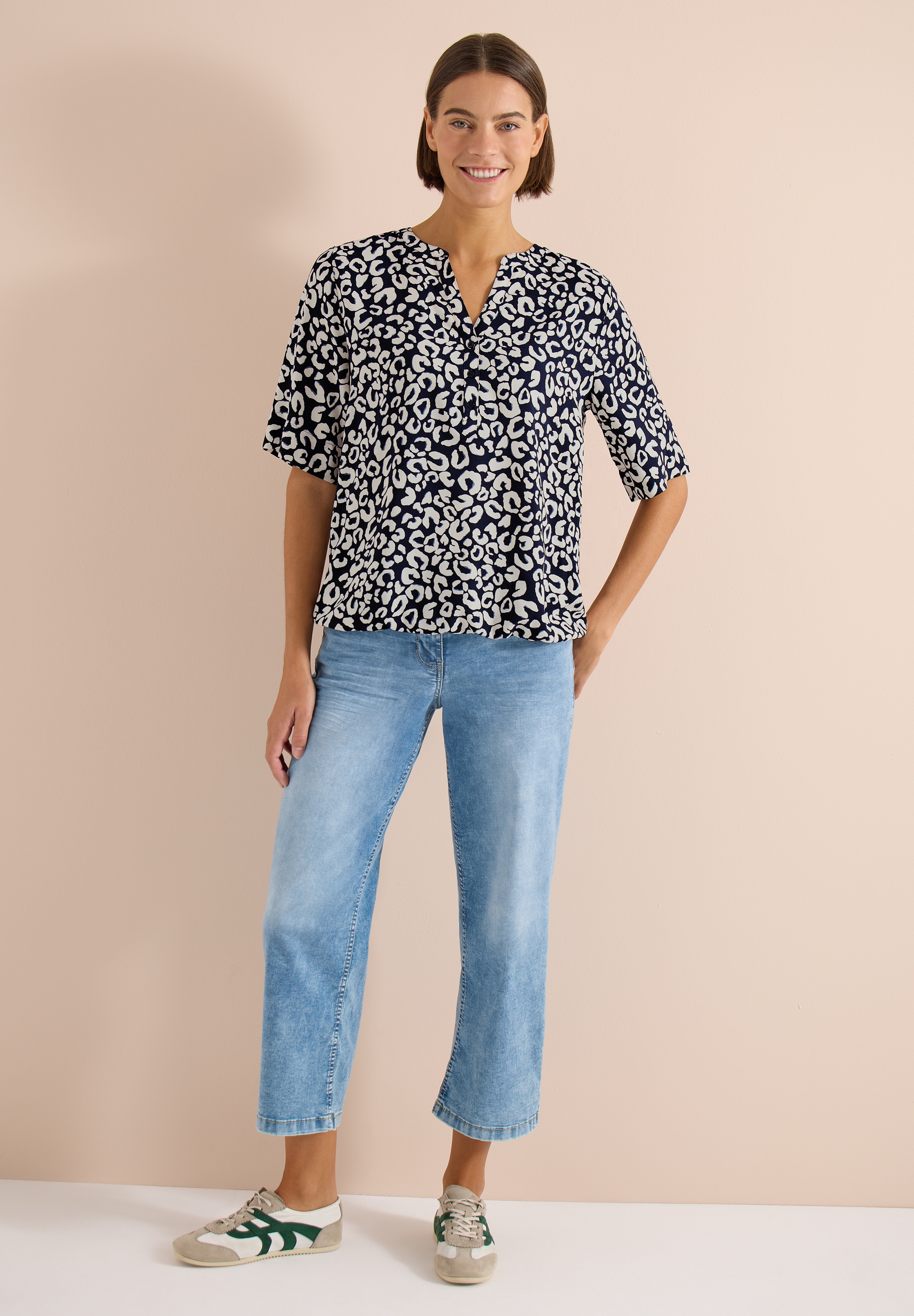 Cecil Kurzarmbluse aus softer Viskose