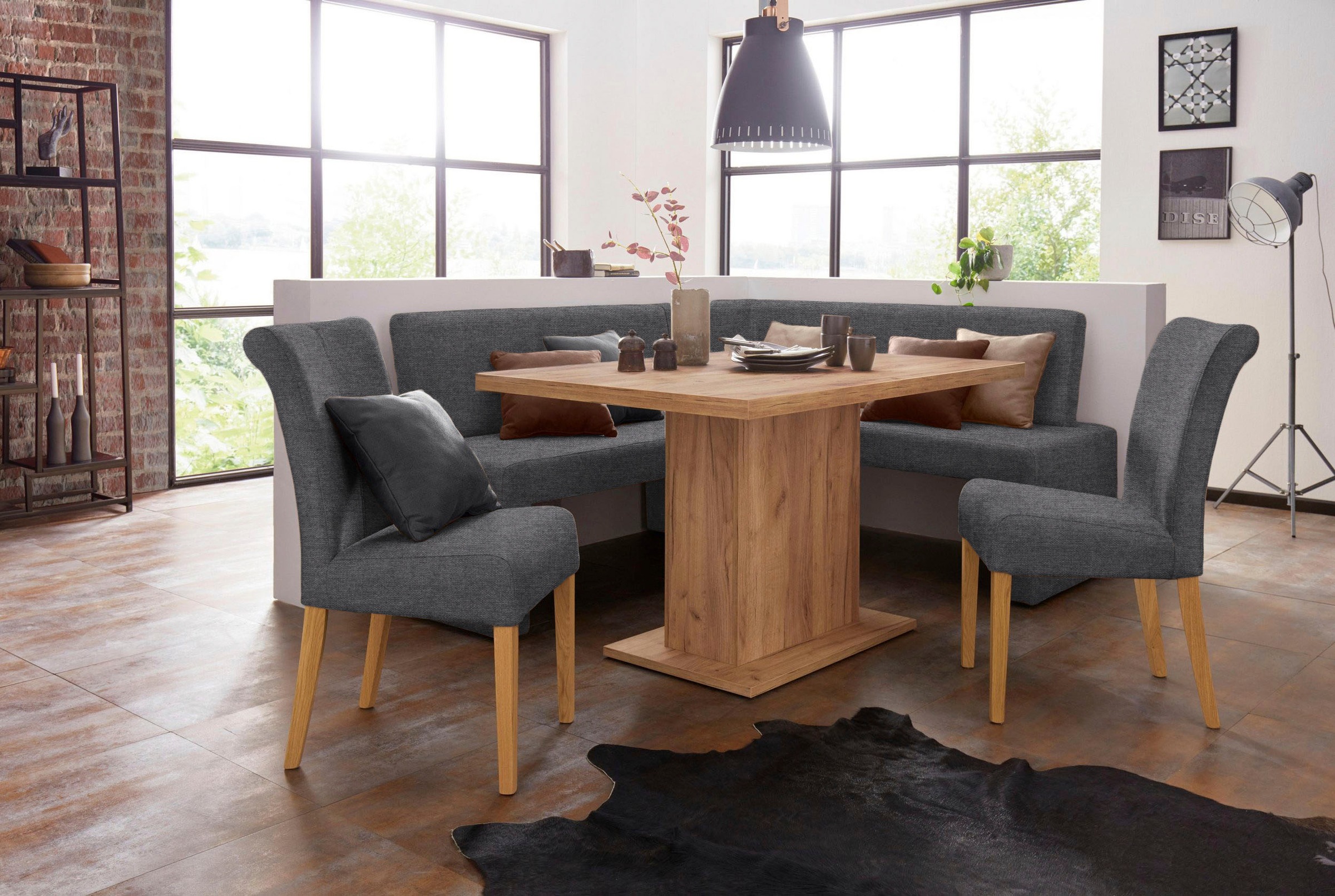 Home affaire 4-Fußstuhl "Barcelona" (Set) 2 Stk.Stuhlbeine aus Massivholz, günstig online kaufen