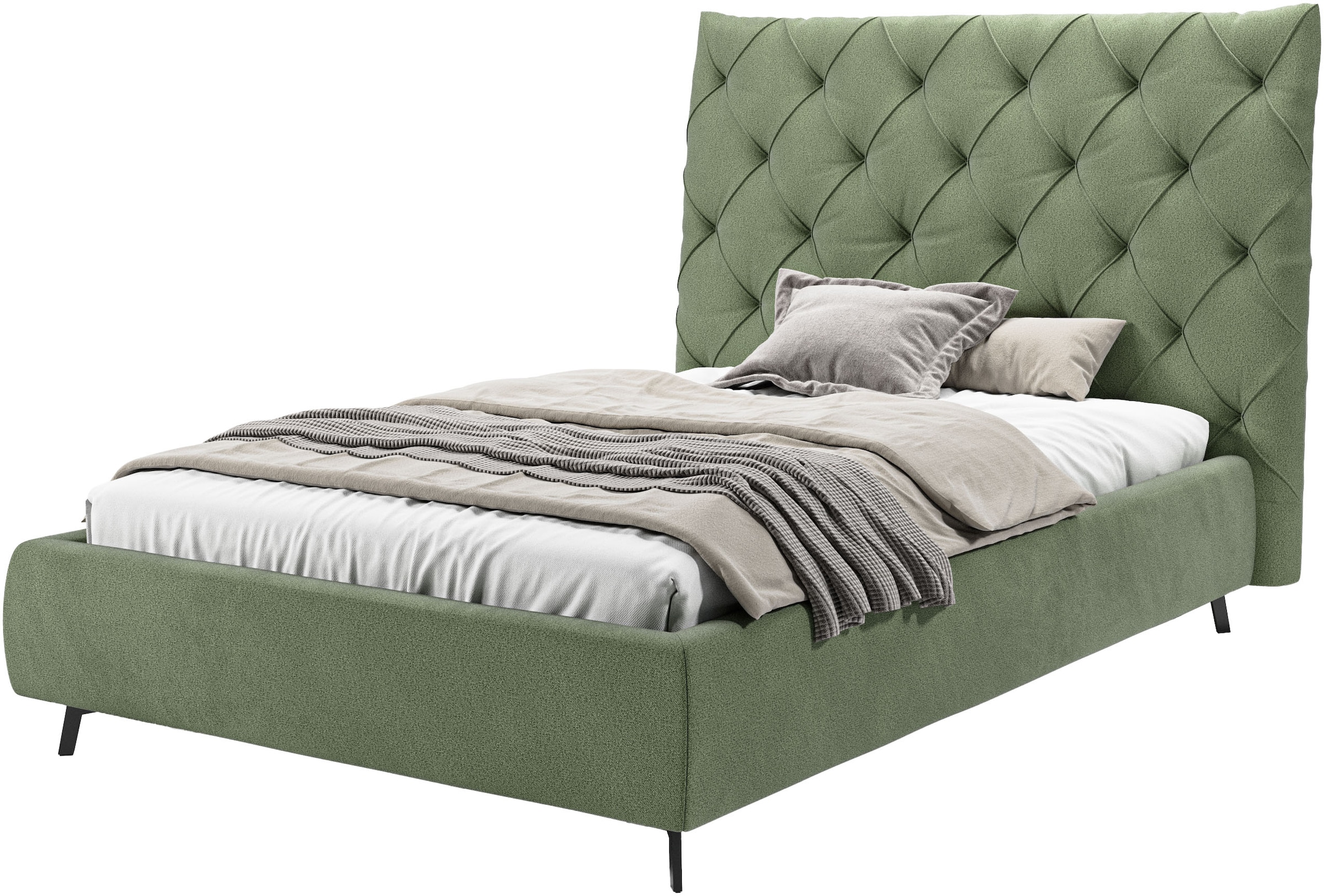 Home affaire Polsterbett "Maxime, in 4 Breiten bis 200cm, auch in Leder" Kopfteilhöhe 143 cm, belastbar bis 280 kg, auch in Überlänge 220cm