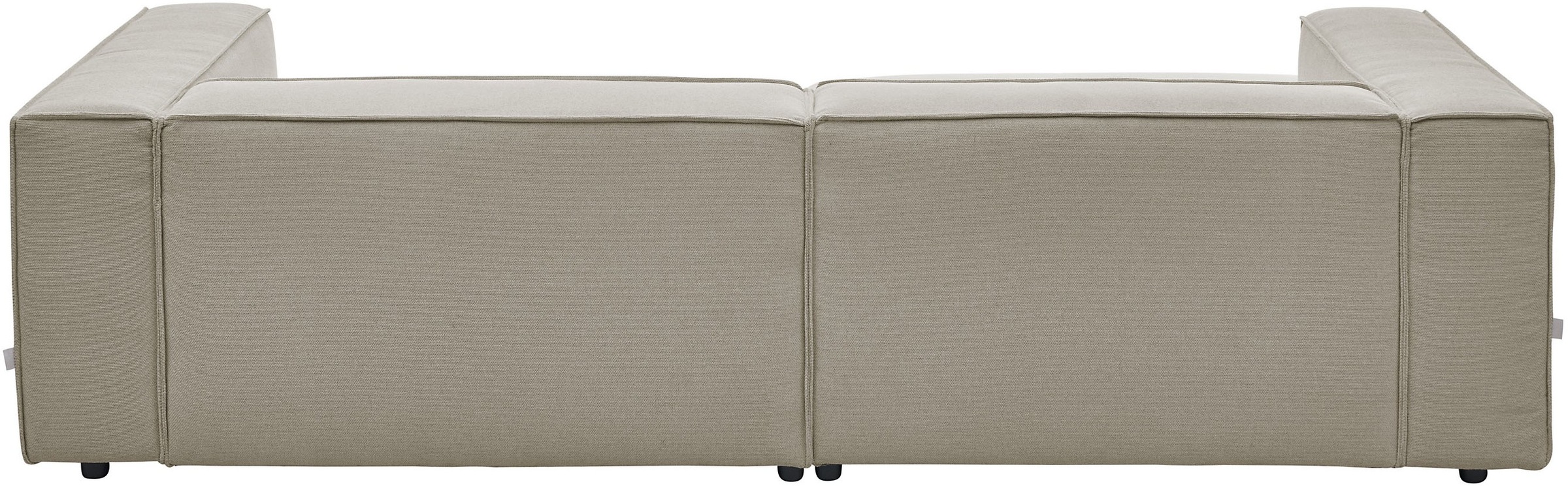 LeGer Home by Lena Gercke Ecksofa »PIARA mit Kedernaht in Cord oder Leinenoptik, moderne Couch in L-Form«, wahlweise Ottomane rechts/links, schwarze Füße, bequemer Sitzkomfort