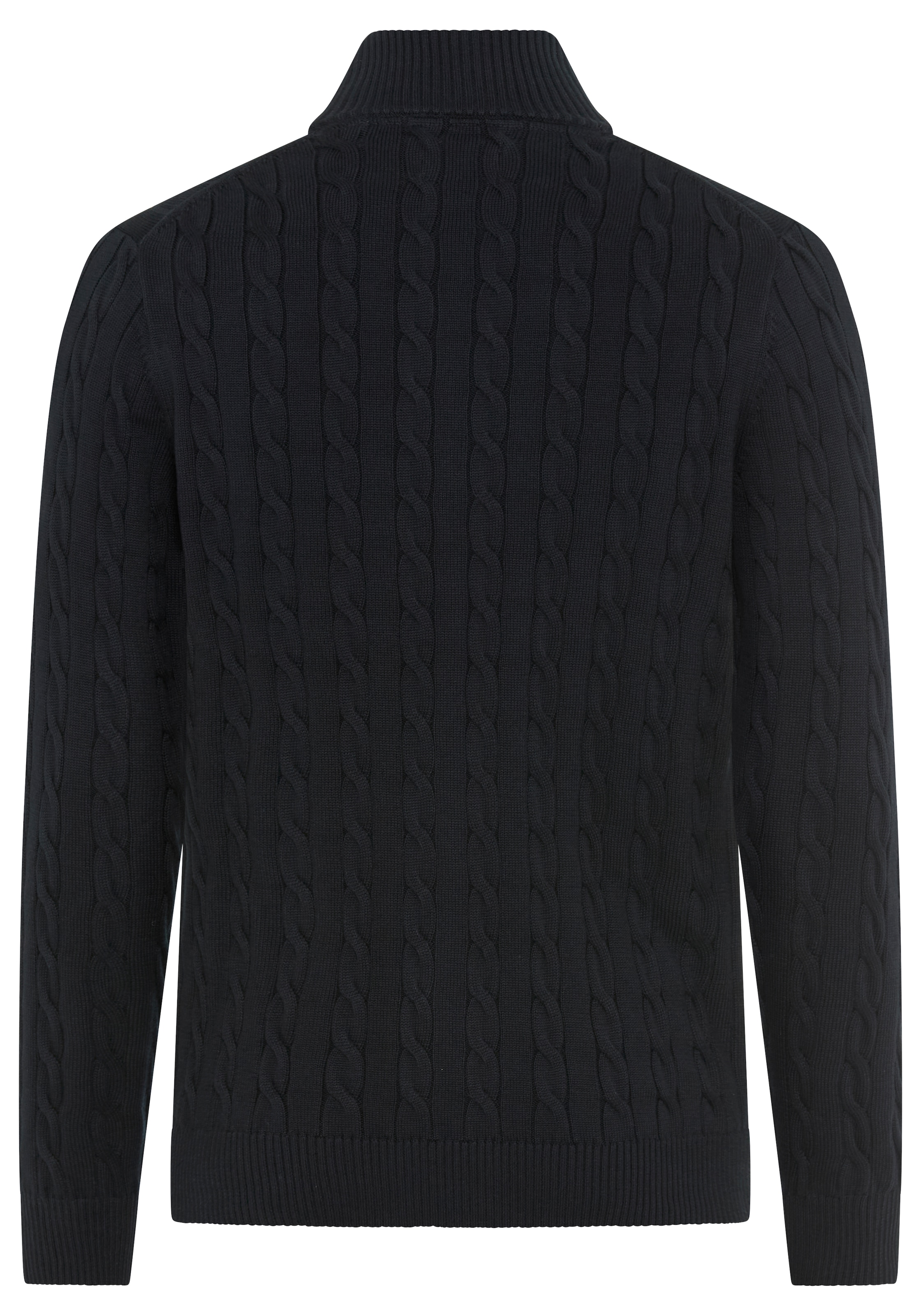 Gant Strickjacke »COTTON CABLE ZIPPED CARDIGAN«, mit Stehkragen, regular fit, Zopfmuster