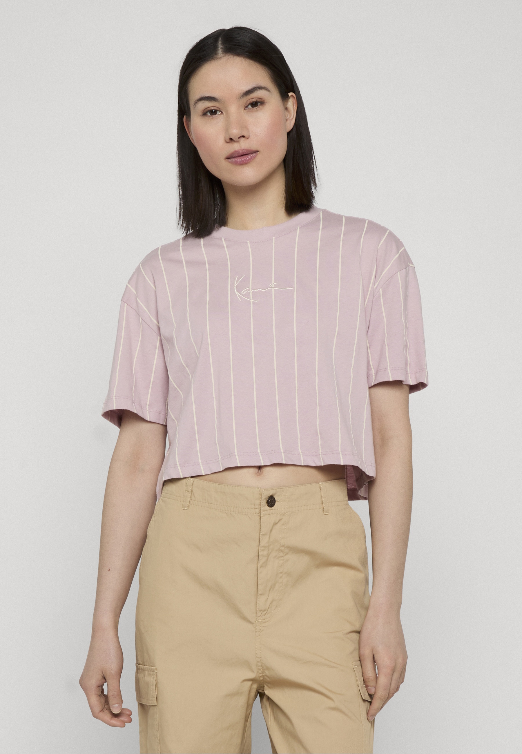 Karl Kani T-Shirt »Karl Kani Small Signature Pinstripe Crop Tee« 1 tlg.