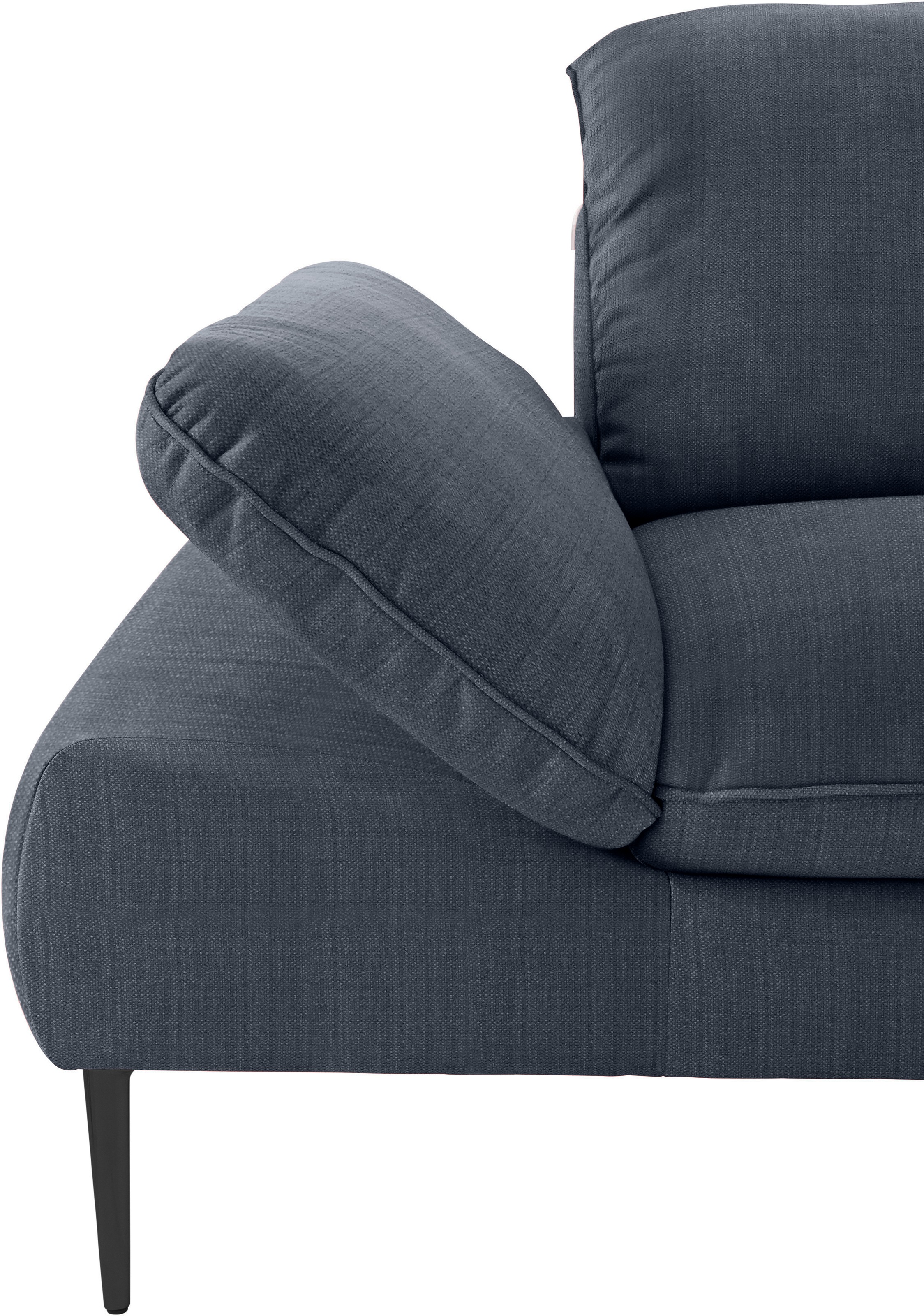 W.SCHILLIG Ecksofa »enjoy&MORE, Designsofa, elegant und bequem, L-Form«, Sitztiefenverstellung, Füße schwarz pulverbeschichtet, Breite 310 cm