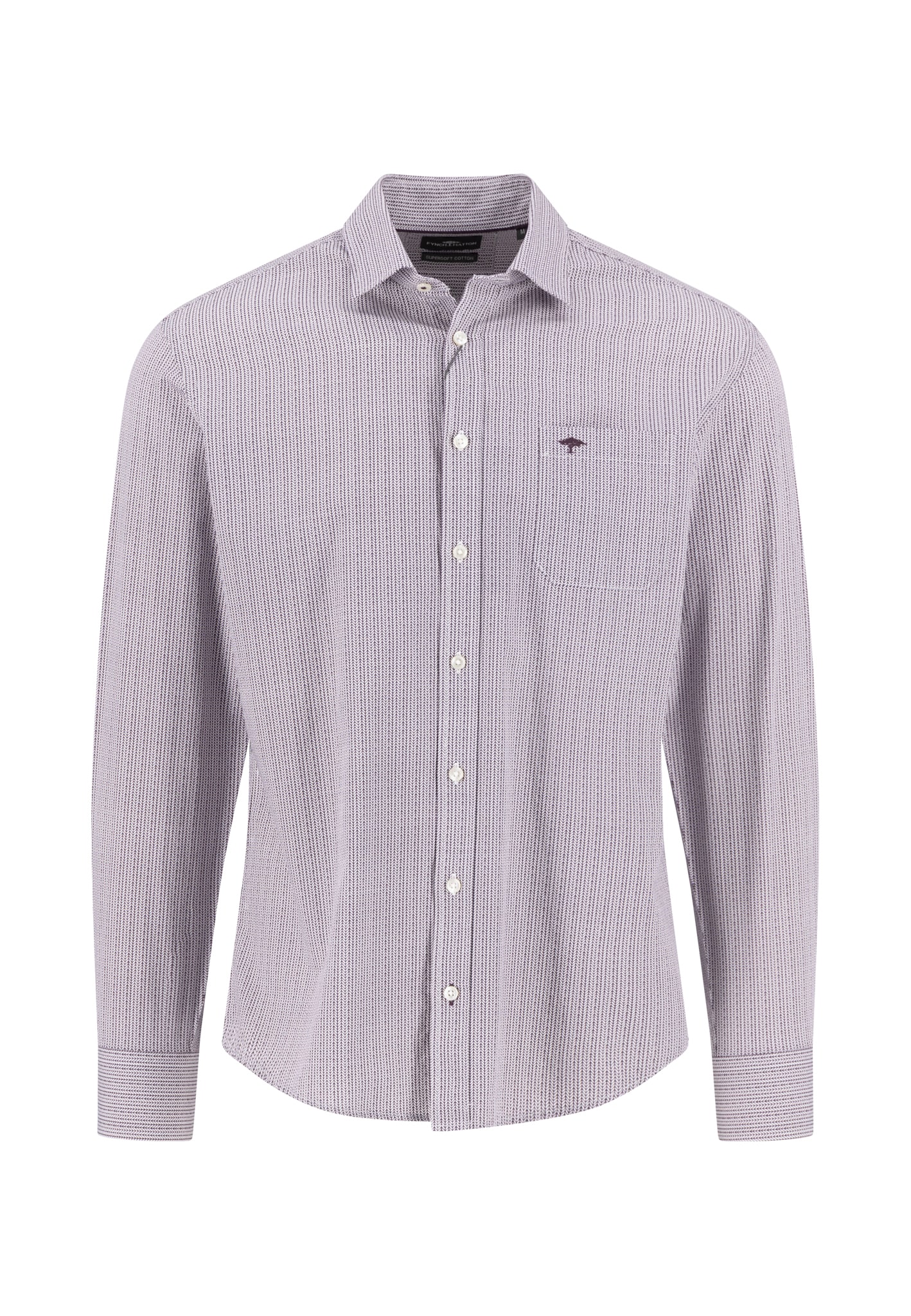 FYNCH-HATTON Langarmhemd mit Struktur-Print günstig online kaufen