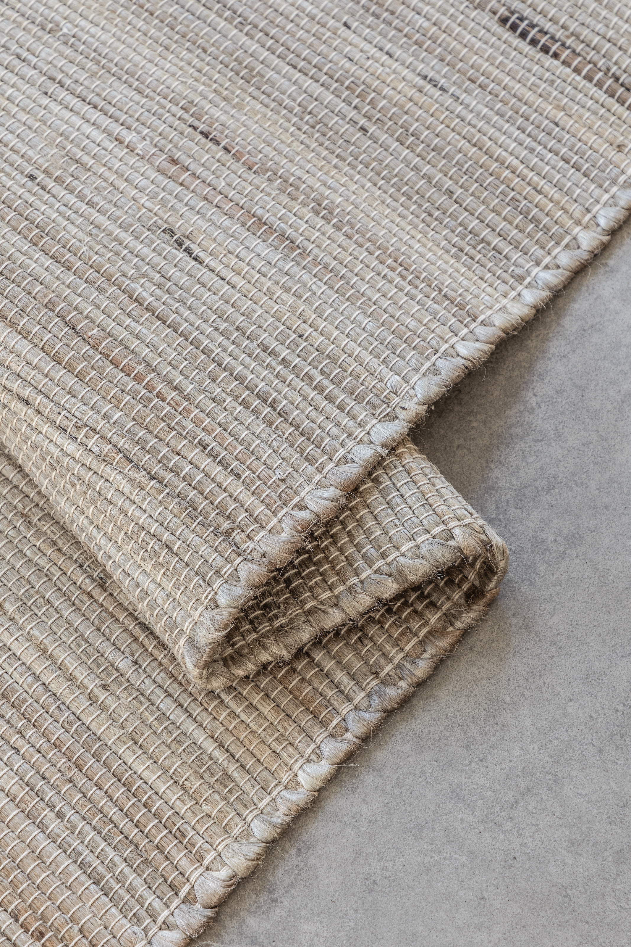 HANSE Home Teppich »Dhaka Juteteppich«, rechteckig, 5 mm Höhe, Läufer, handgewebt, Jute, Wolle, Natur, Wohnzimmer, Flur, Klassisch