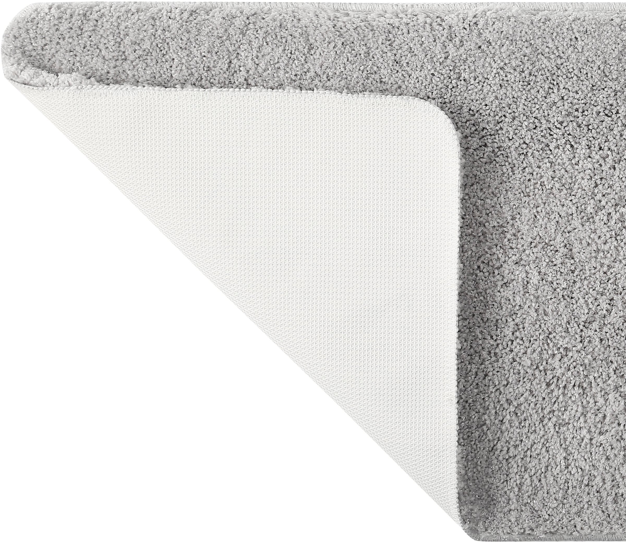 my home Badematte »Glitzer«, rutschhemmend beschichtet, fußbodenheizungsgeeignet-schnell trocknend-strapazierfähig, Badteppich, Akzente durch Glitzer-Garn