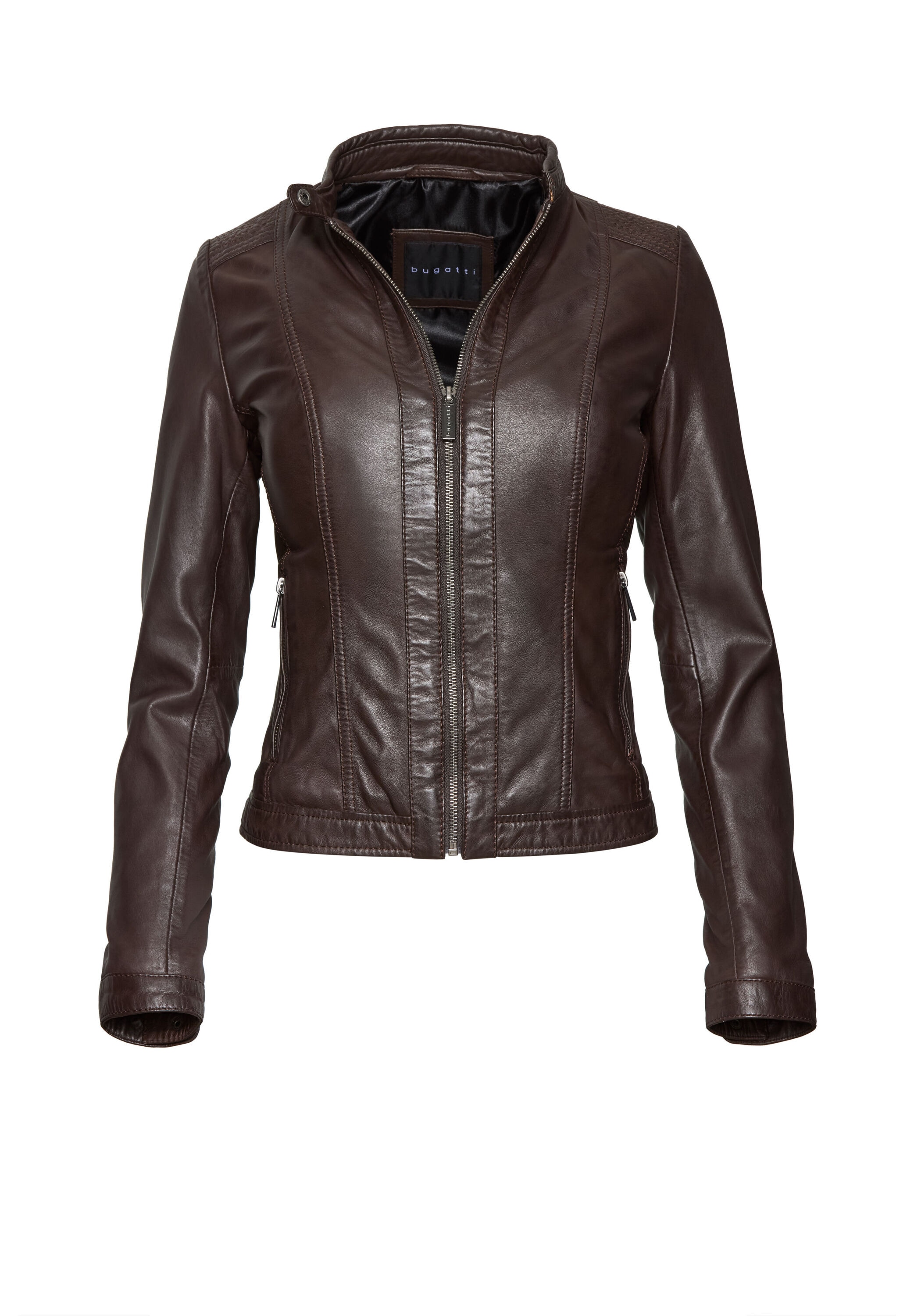 bugatti Lederjacke "BULady-121" ohne Kapuze aus hochwertigem Leder