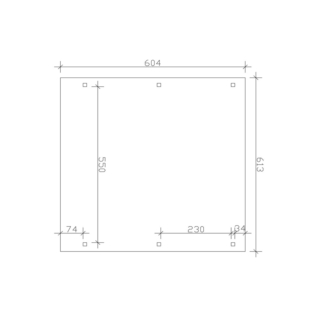 Skanholz Doppelcarport »Emsland«, Leimholz-Nordisches Fichtenholz, 550 cm, braun