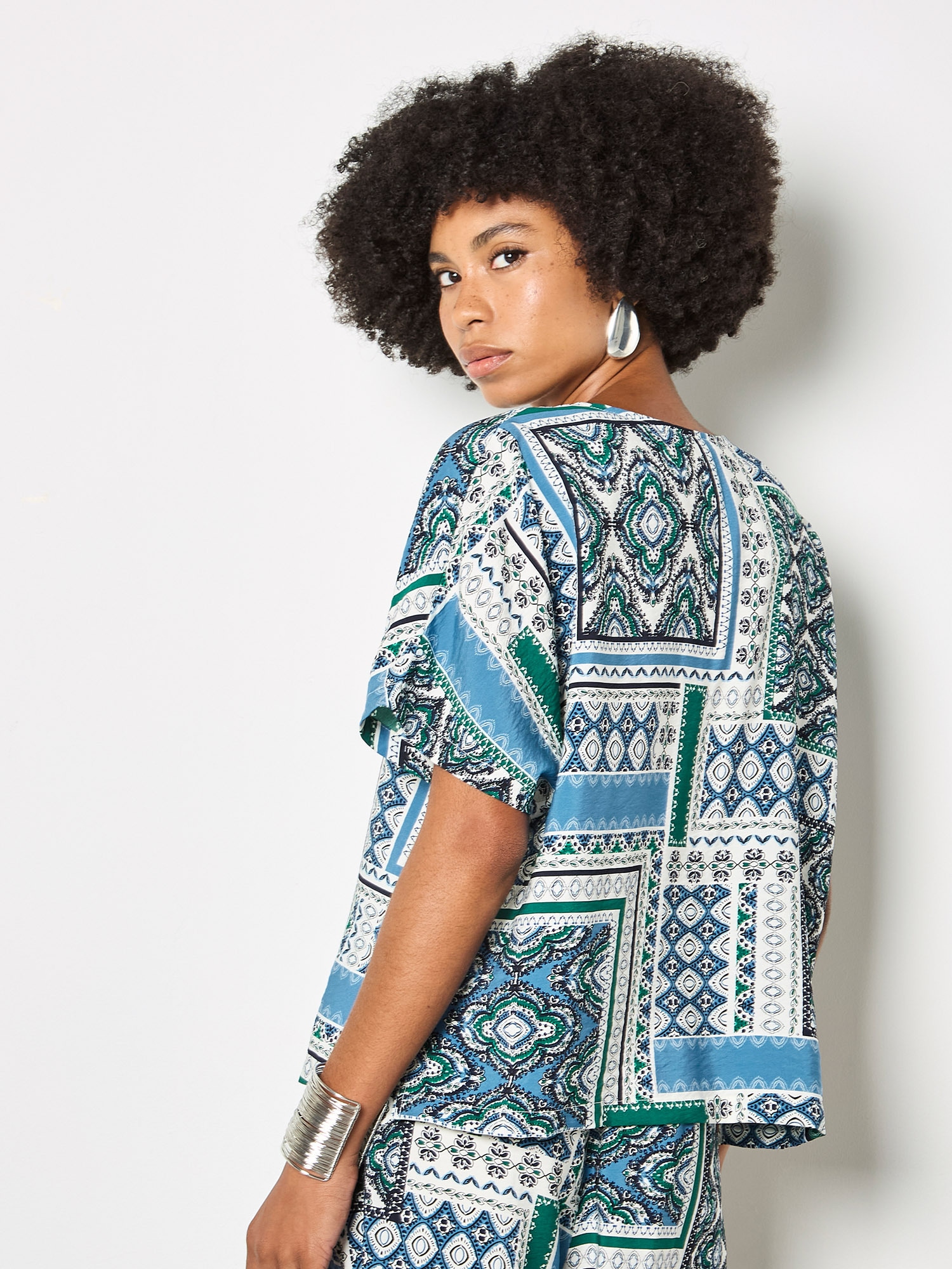 Apricot Klassische Bluse »Folk-Patchwork-Bluse« mit Muster