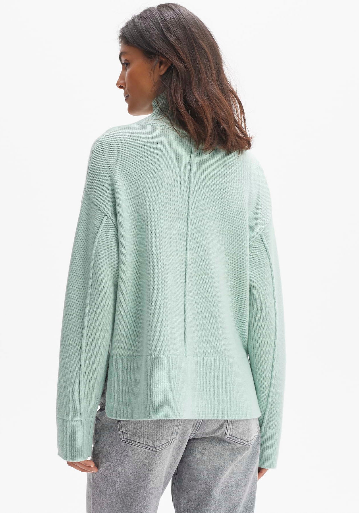 OPUS Stehkragenpullover »Pupali«, mit Drop-Shouler BAUR Naht-Design bestellen | online