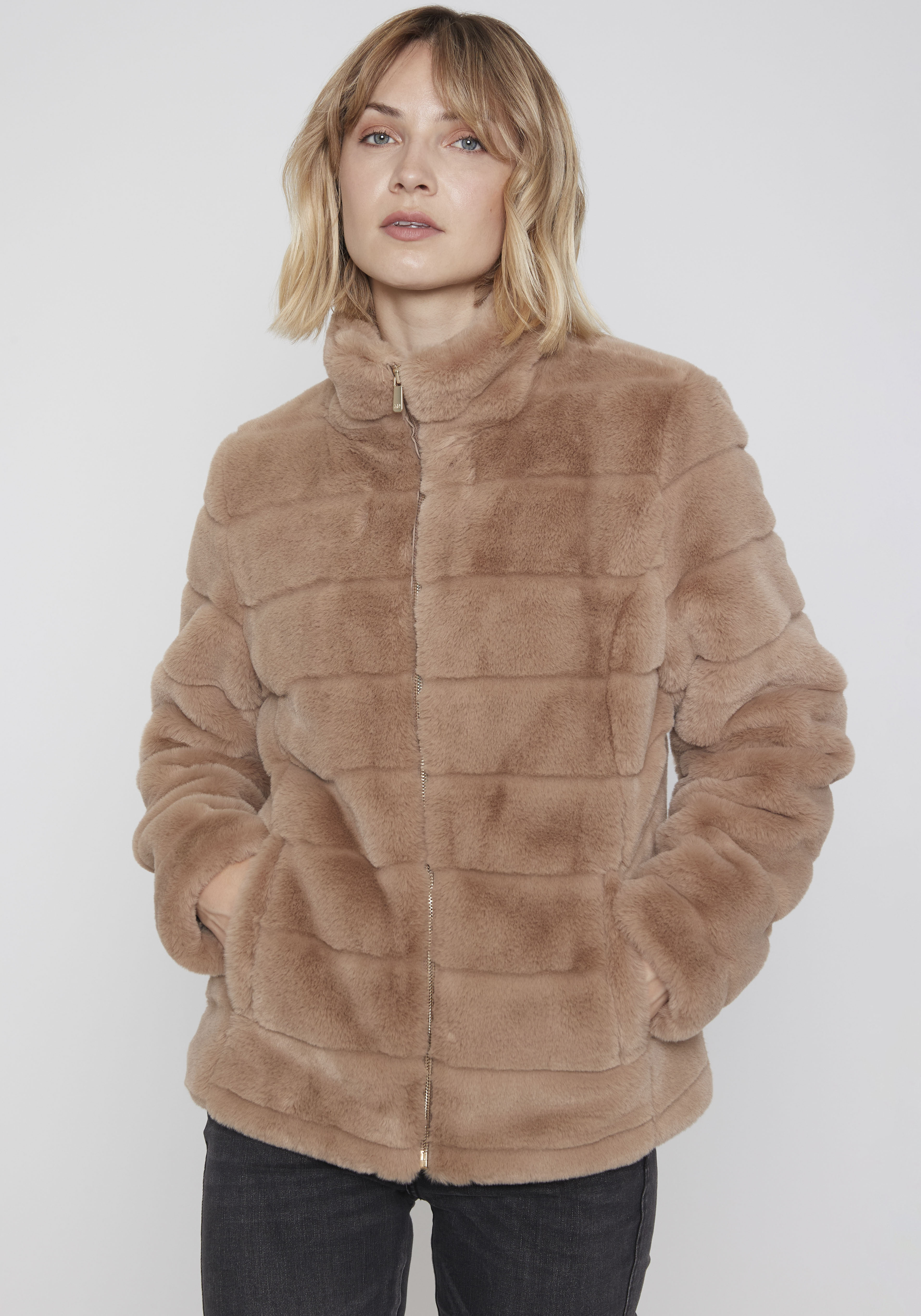 Fellimitat Jacken Fr Damen
