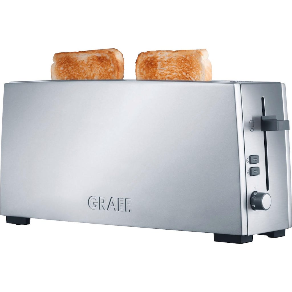 Graef Toaster »TO 90«, 1 langer Schlitz, 880 W, Langschlitztoaster, silber