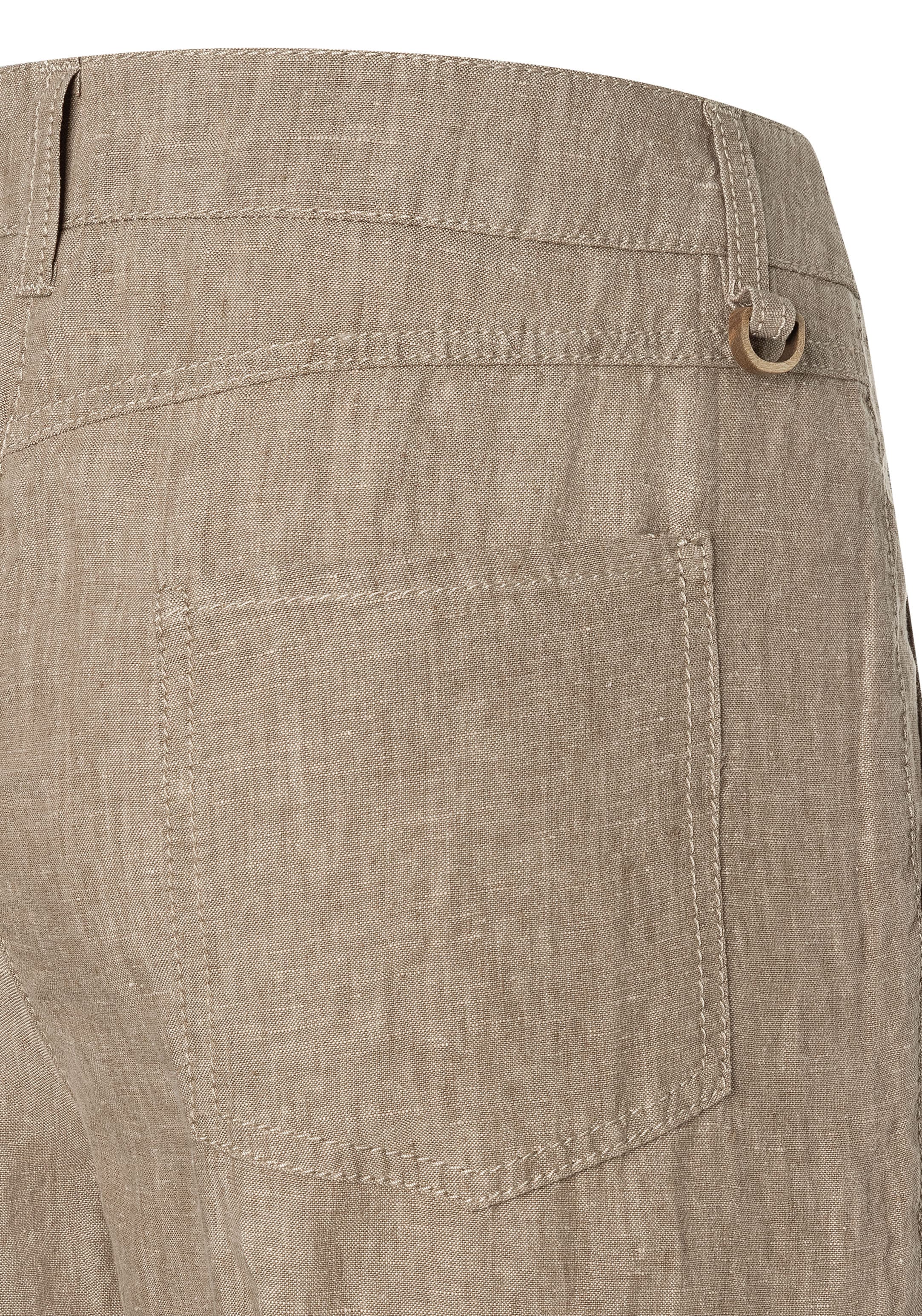 MAC Leinenhose »NORA cropped«, temperaturausgleichend und angenehm auf der Haut