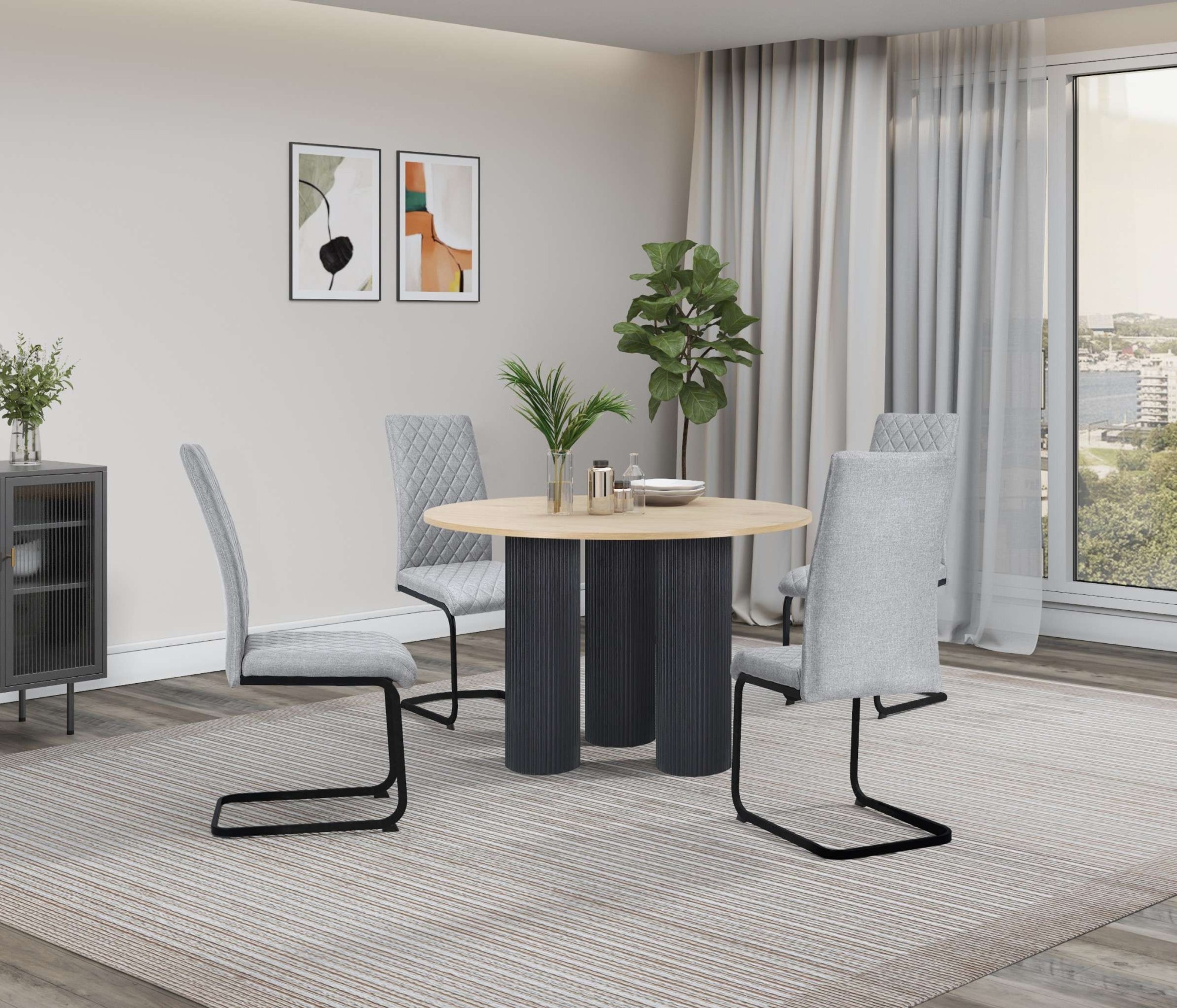 OTTO home Esszimmerstuhl »Valbourg« () Freischwinger, gepolsterte Rückenlehne und Sitzfläche, 2er Set