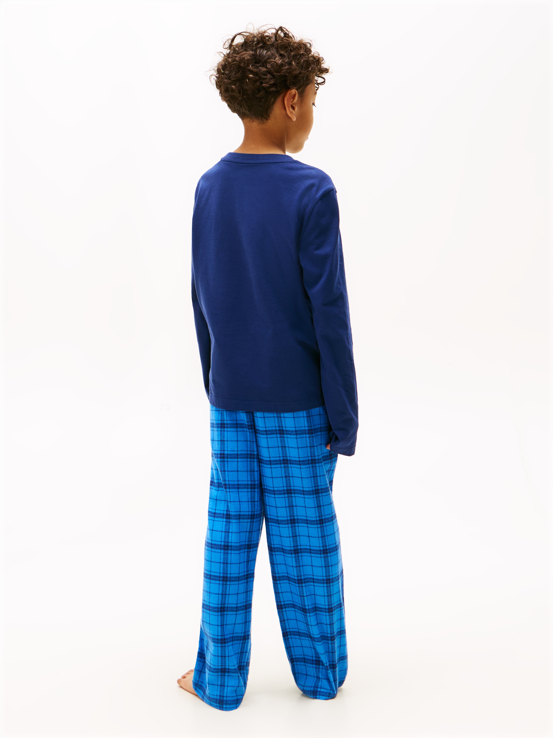 Tommy Hilfiger Underwear Schlafanzug »STRAIGHT SET FLANNEL PRINT«, (2 tlg.), Hose aus Flanell und elastischem Bund, normale Passform