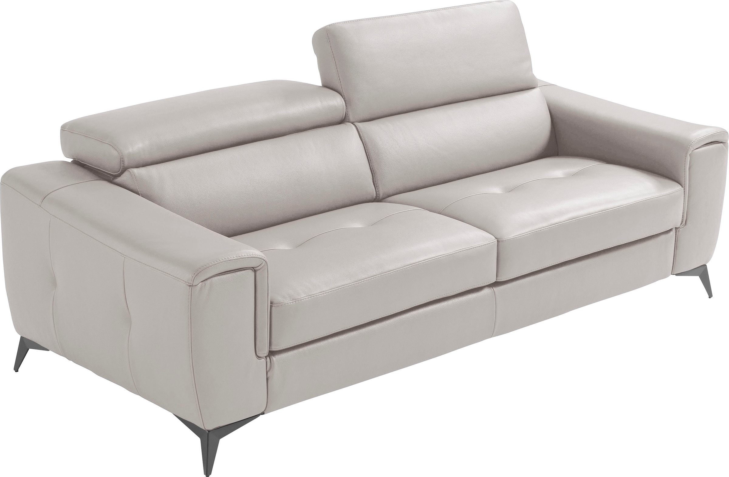 Egoitaliano 2,5-Sitzer »Francine, Designsofa, Loungesofa«, Kopfteile manuell verstellbar, mit edlen Metallfüßen