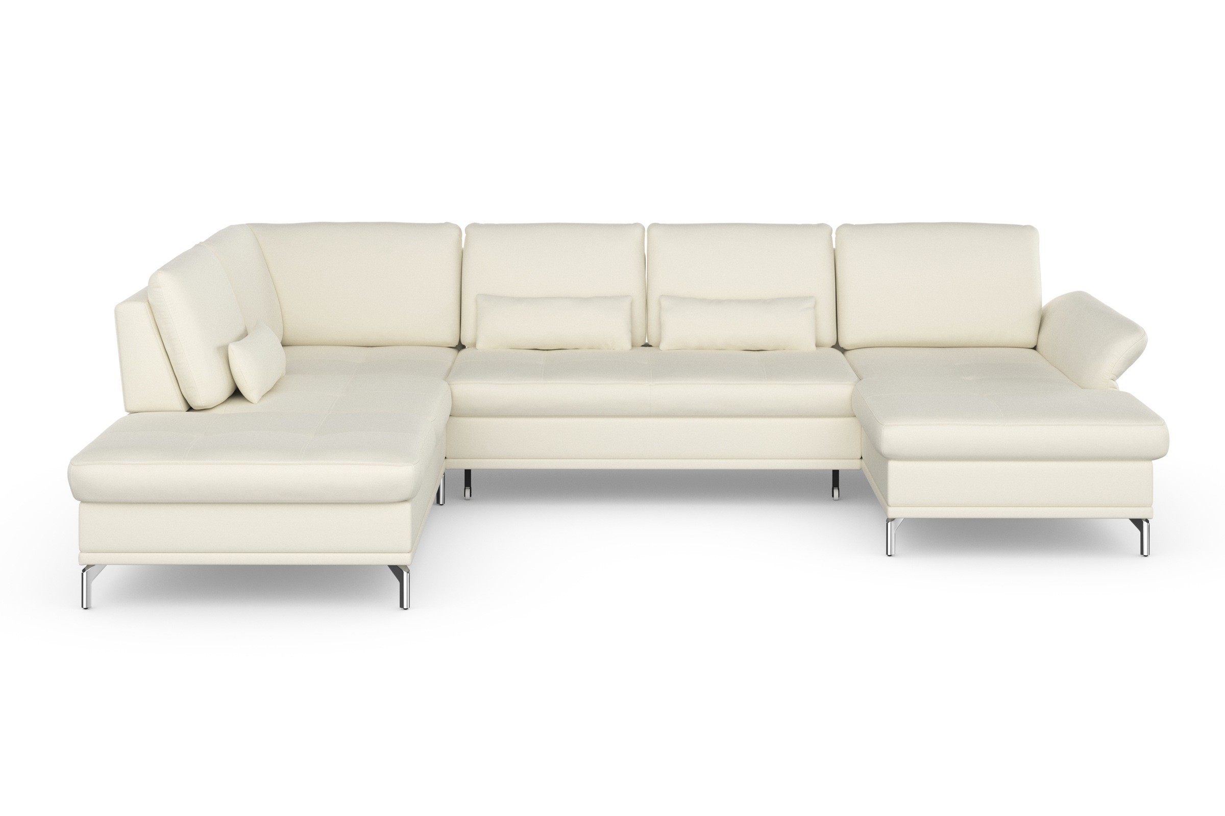 Home affaire Wohnlandschaft "Palm Beach U-Form" Federkern, mit Sitztiefenve günstig online kaufen