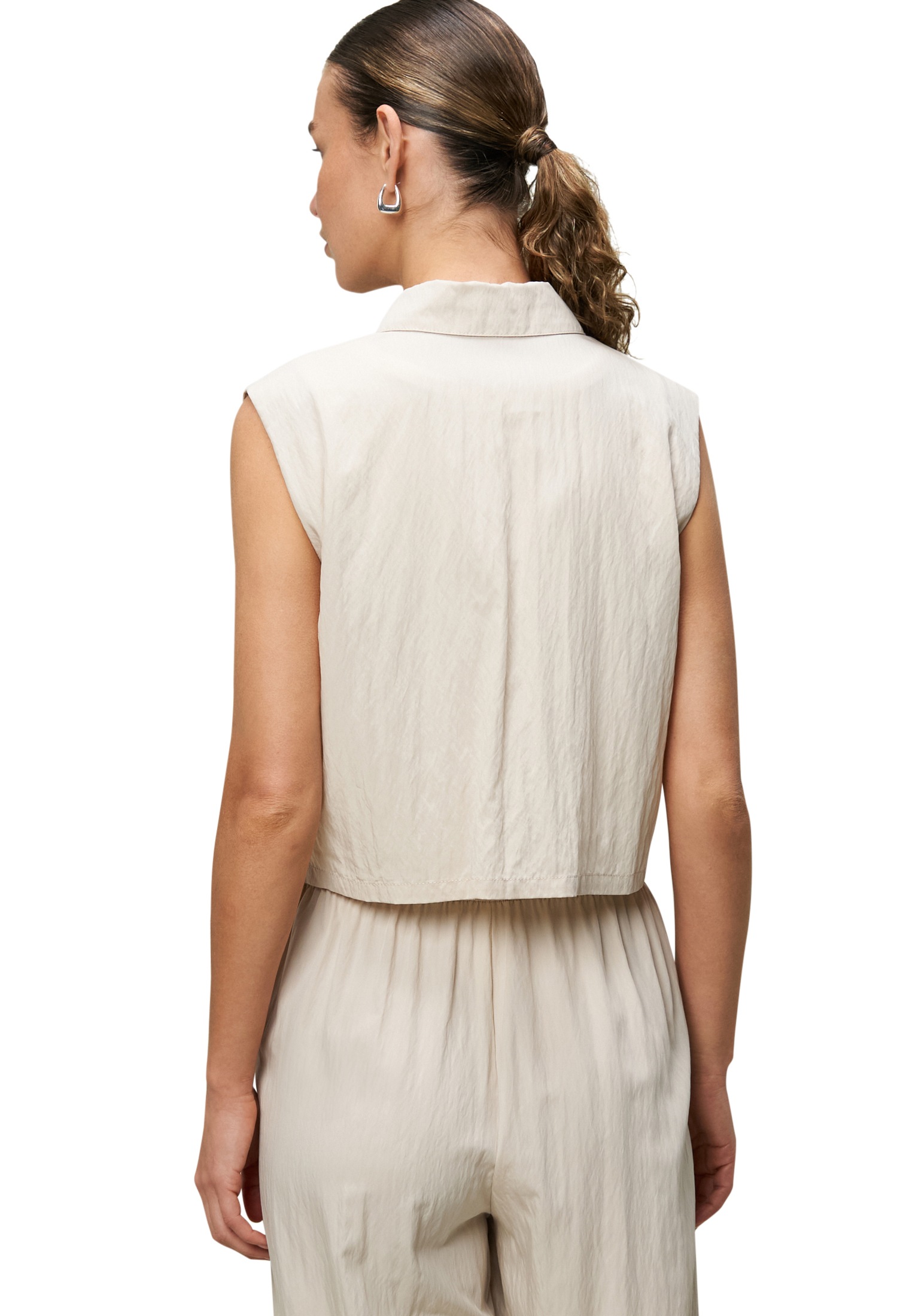 Zero Kurzarmbluse »Damen Weste mit Pattentaschen«