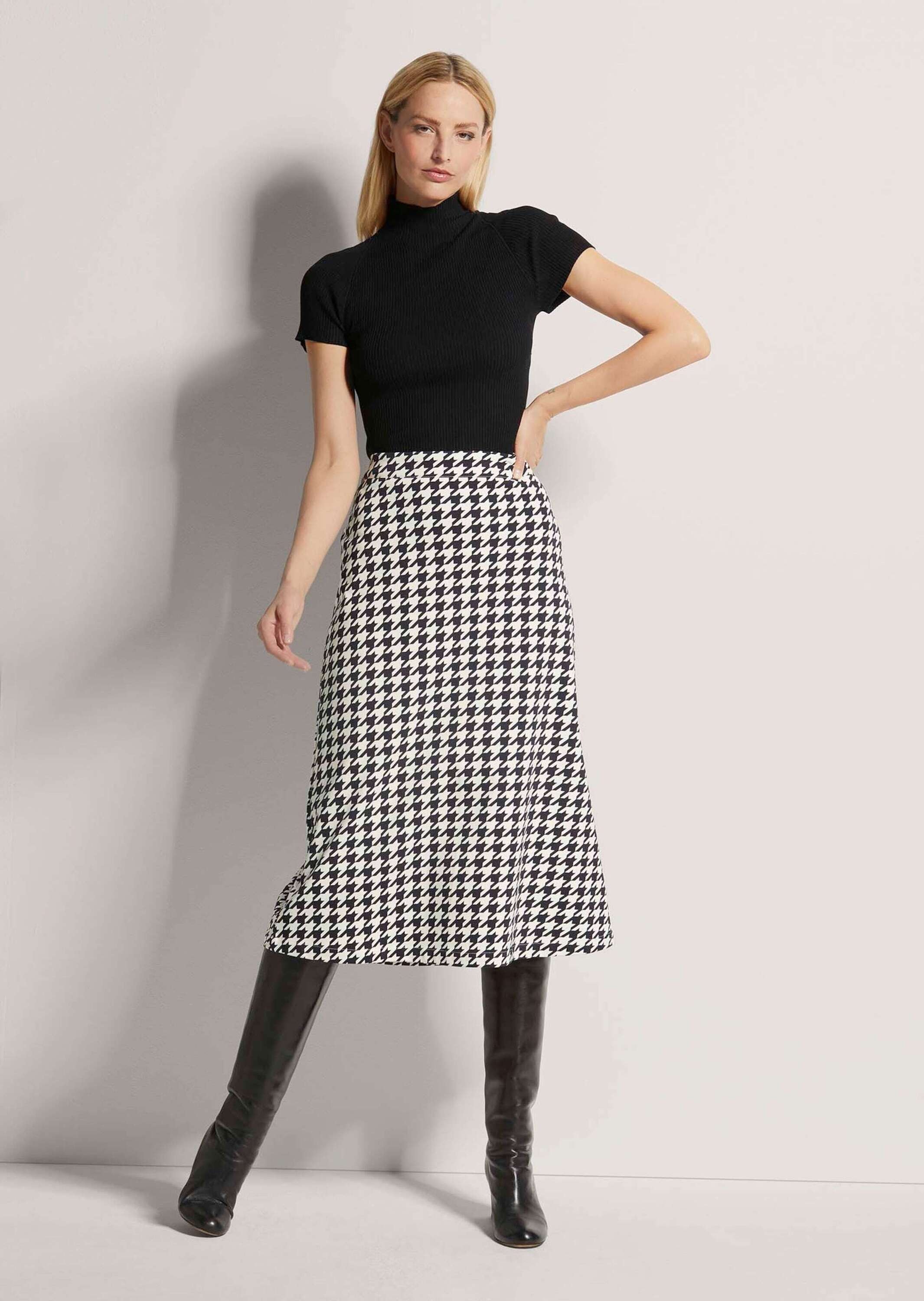 MADELEINE Midirock "Rock Langer Rock im Hahnentritt-Dessin" günstig online kaufen